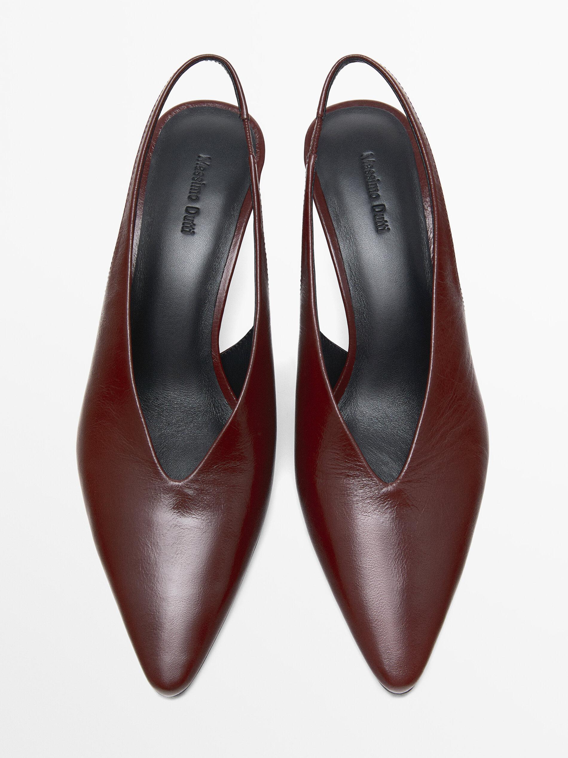 MASSIMO DUTTI High-Heel Slingback Shoes in Red Lyst UK