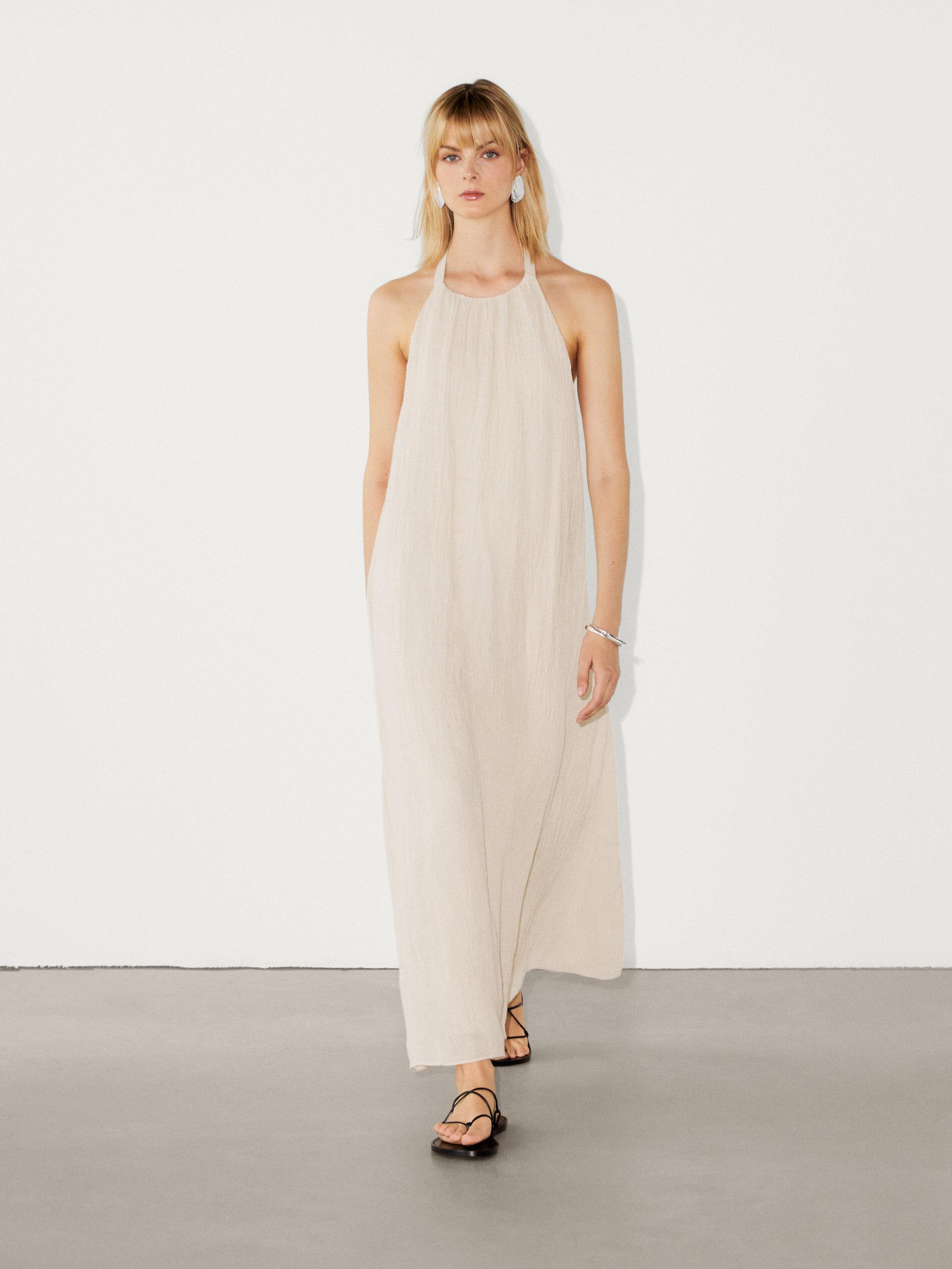 Massimo dutti linen dress hot sale