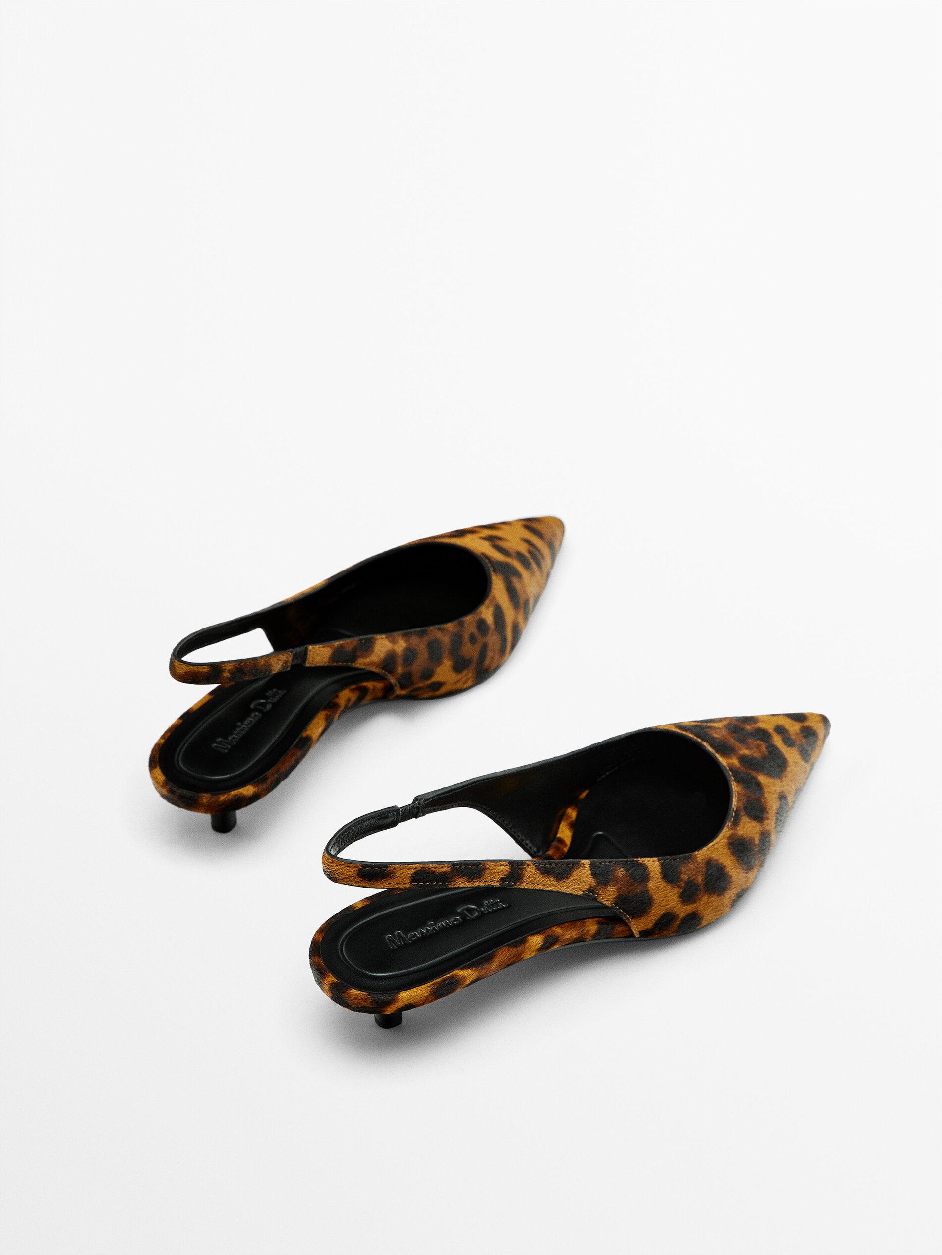 Animal print deals slingback shoes
