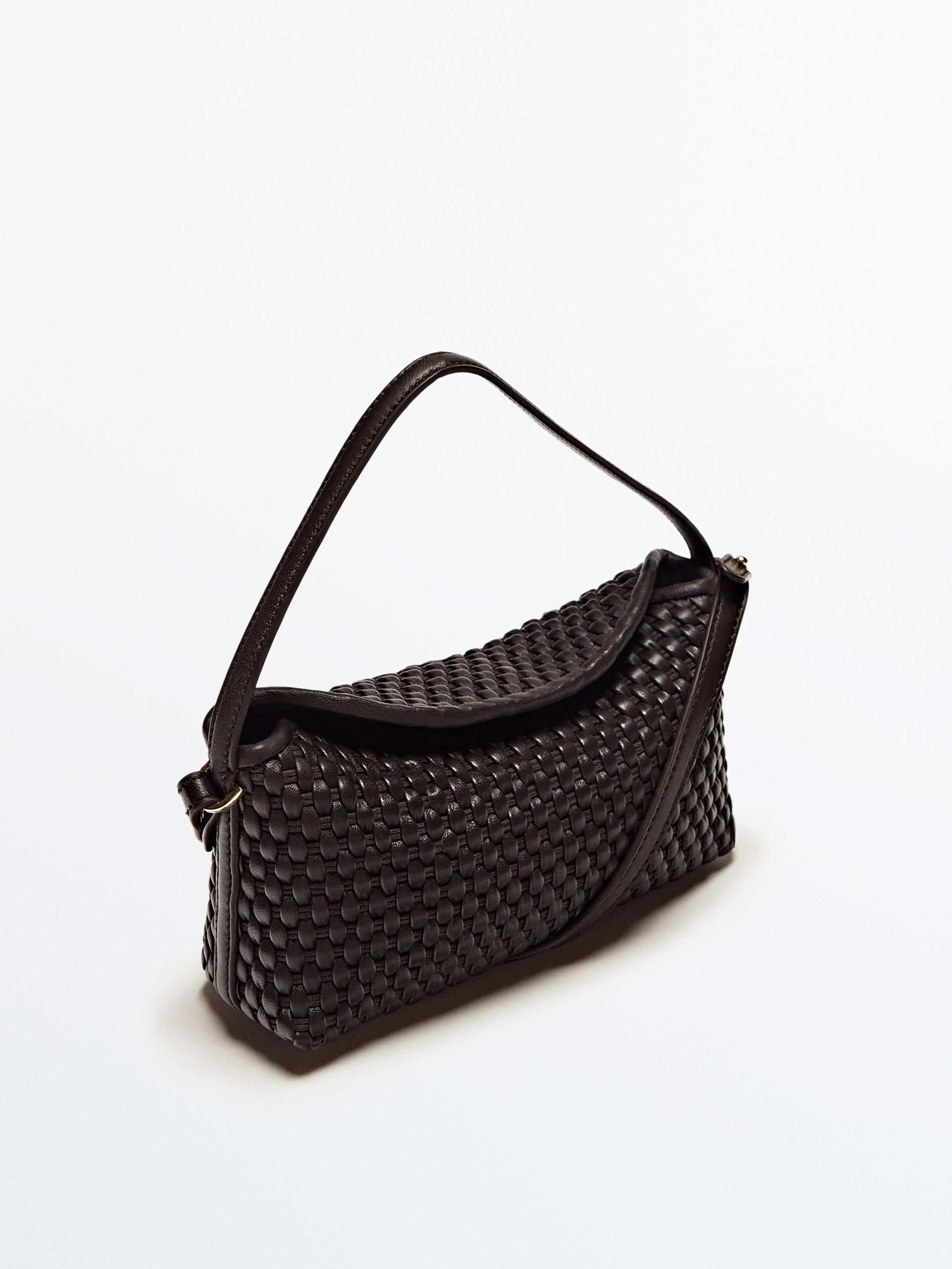 MASSIMO DUTTI Woven Crossbody Bag in Black Lyst