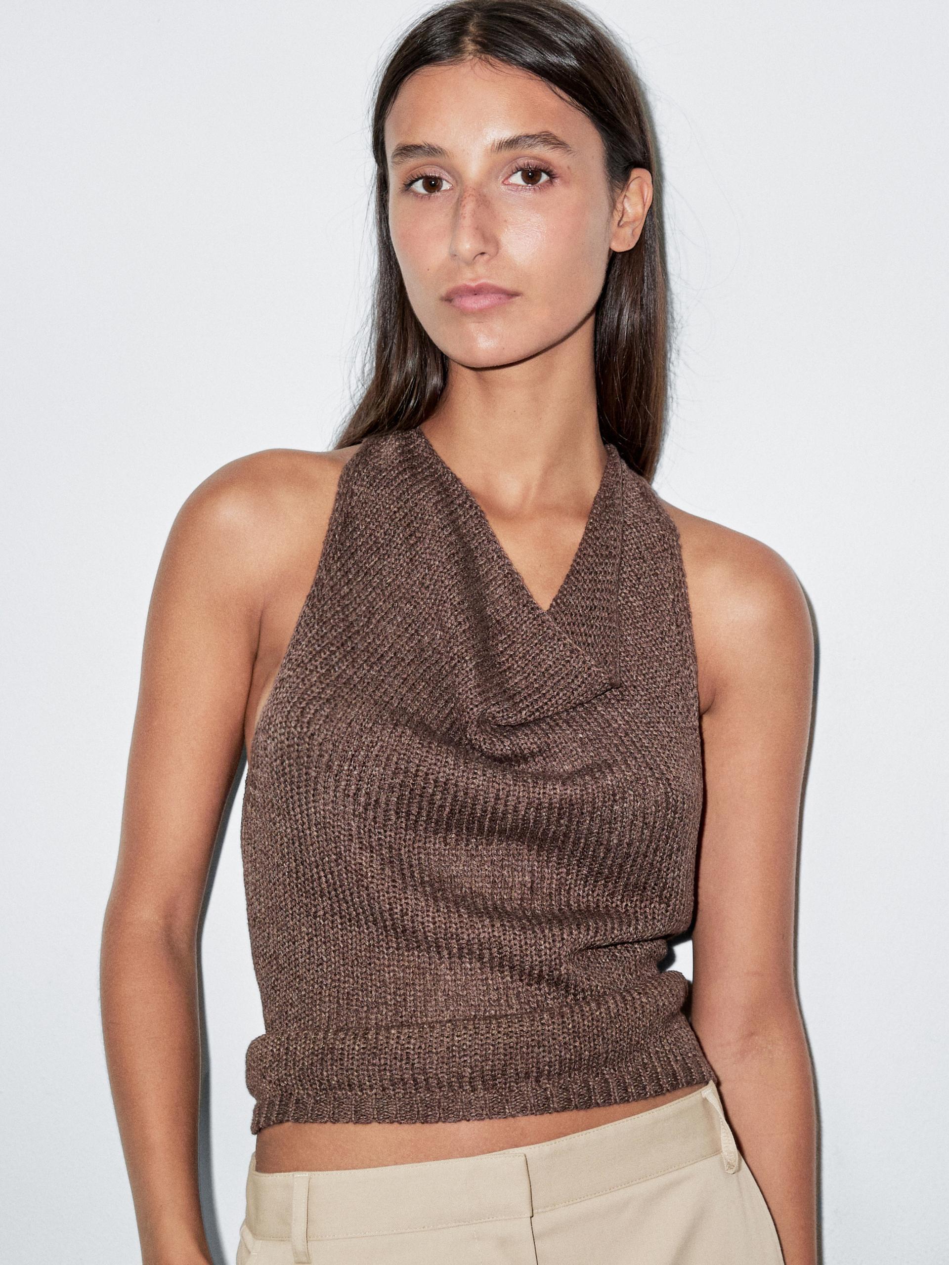 Camisetas de tirantes y sin mangas MASSIMO DUTTI de mujer