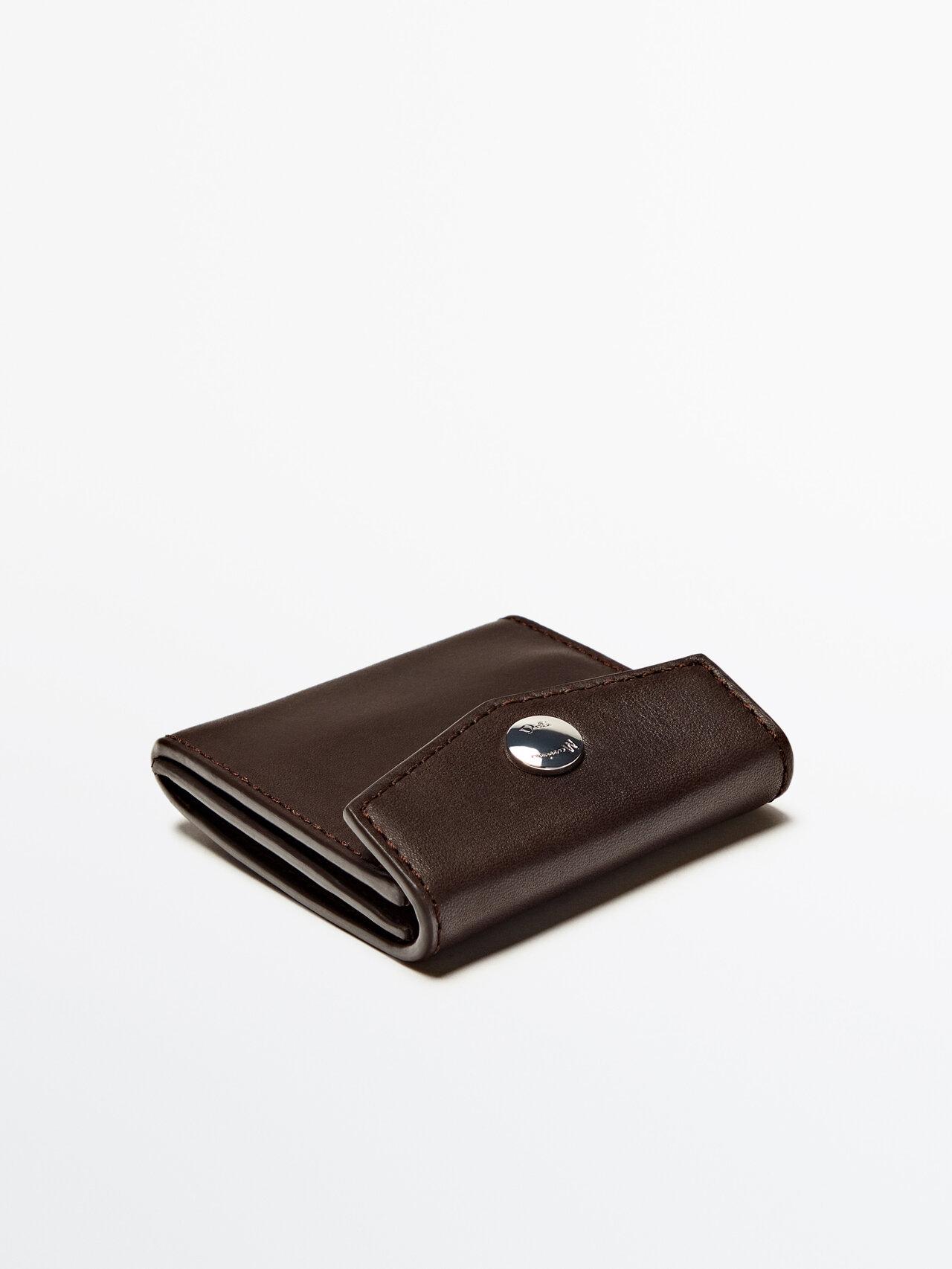 MASSIMO DUTTI Leather Wallet in White for Men | Lyst