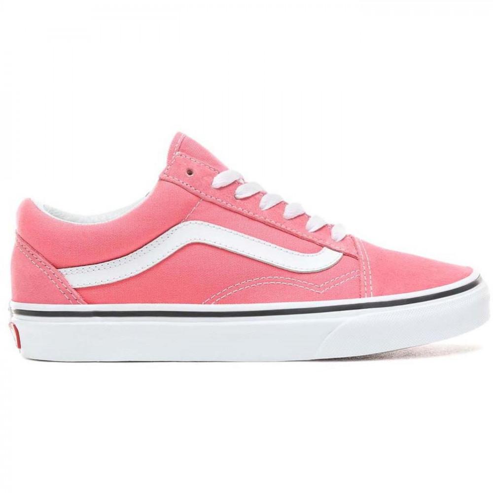 pink and white vans shoes