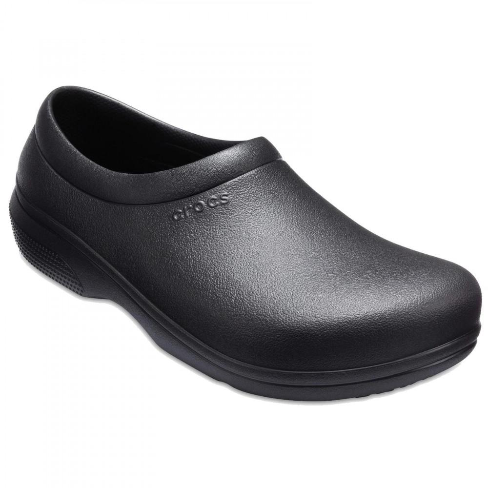 crocs black work shoes