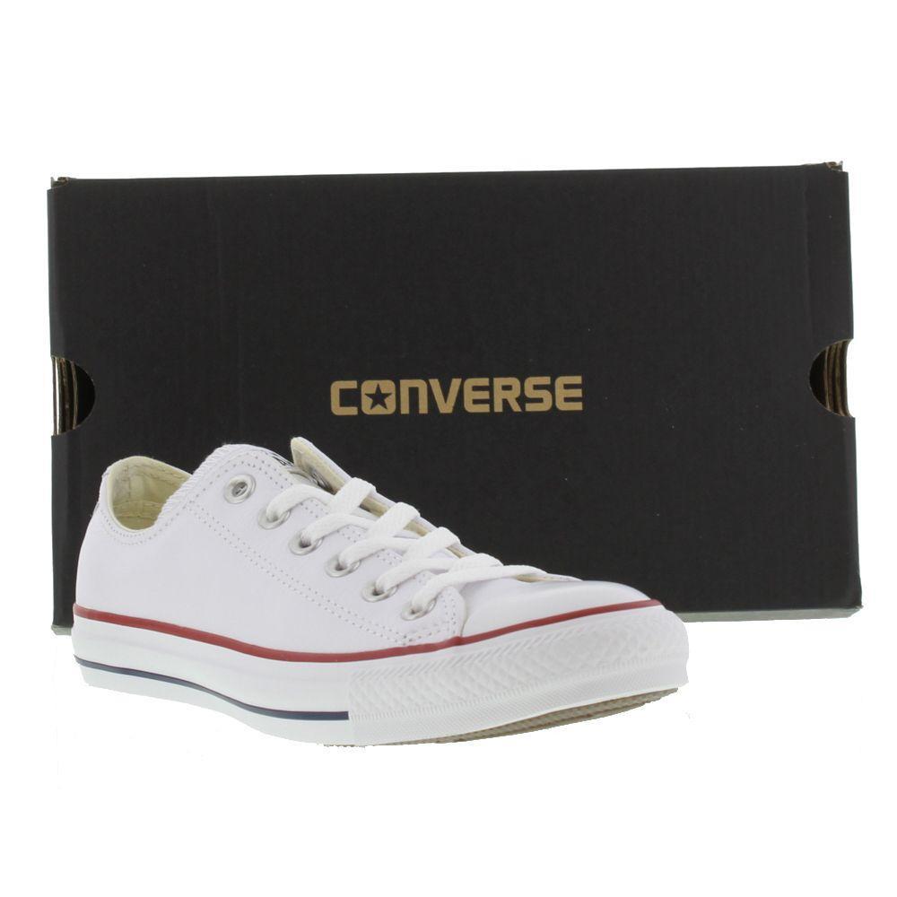 converse white all star oxford leather trainers