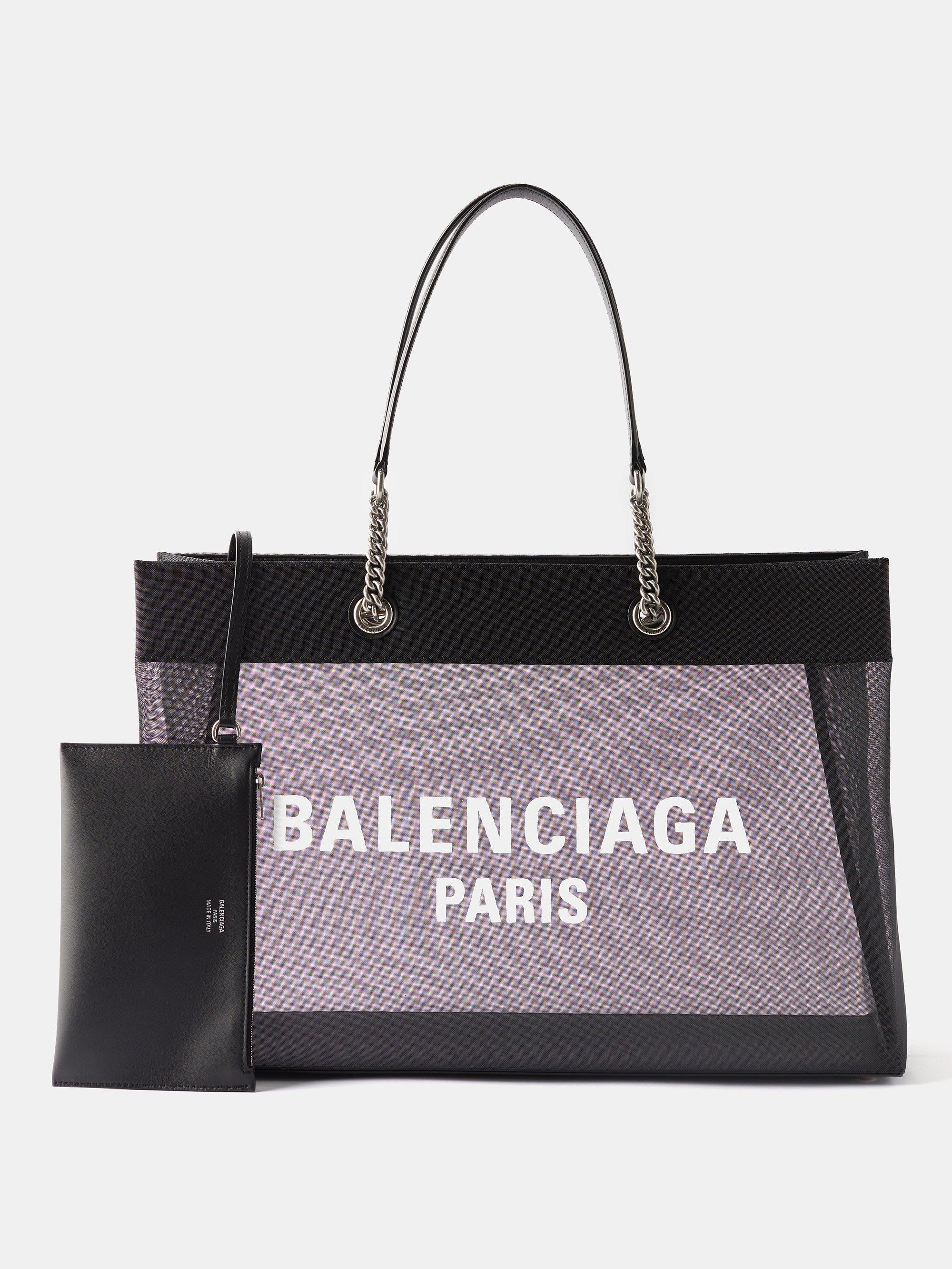 Balenciaga Logo-print Mesh Tote Bag in White for Men | Lyst