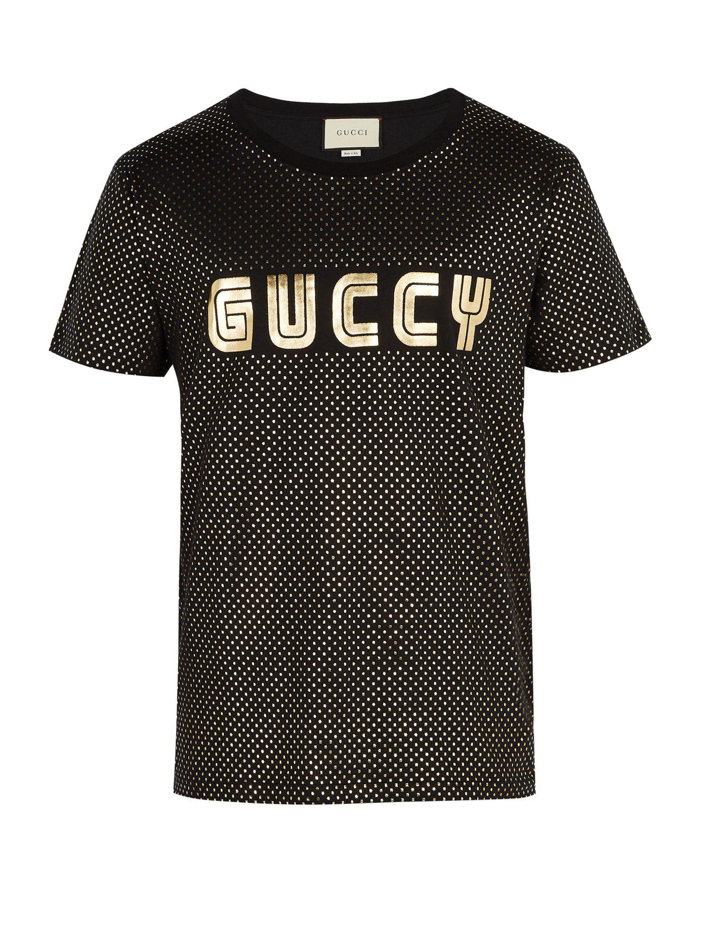 Gucci Star Print Cotton Jersey T Shirt in Black for Men Lyst