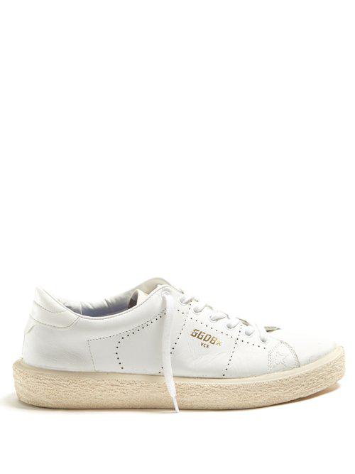 Golden Goose Tennis Low-top Leather Trainers in White | Lyst