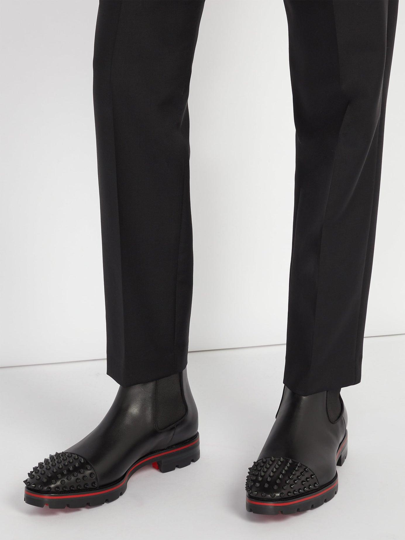 christian louboutin melon spikes flat