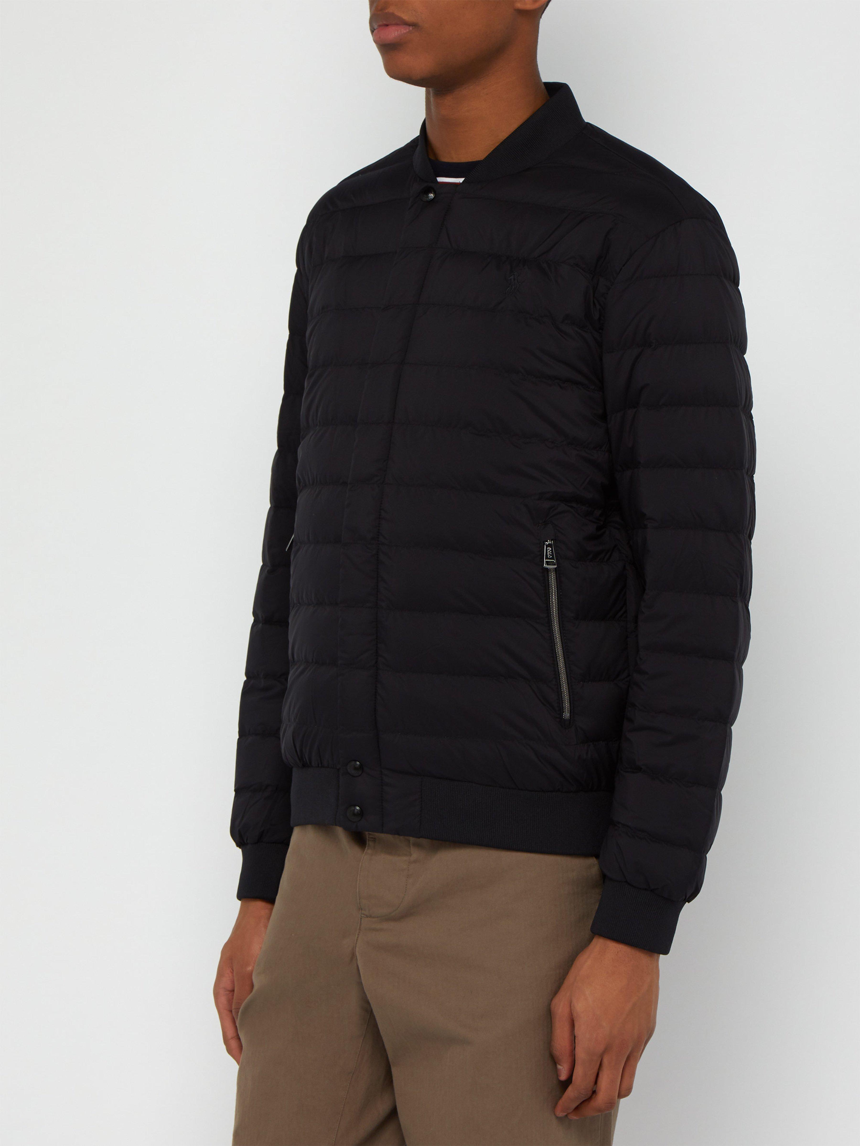 Polo Ralph Lauren Quilted Down Bomber Jacket in Black for Men - Lyst