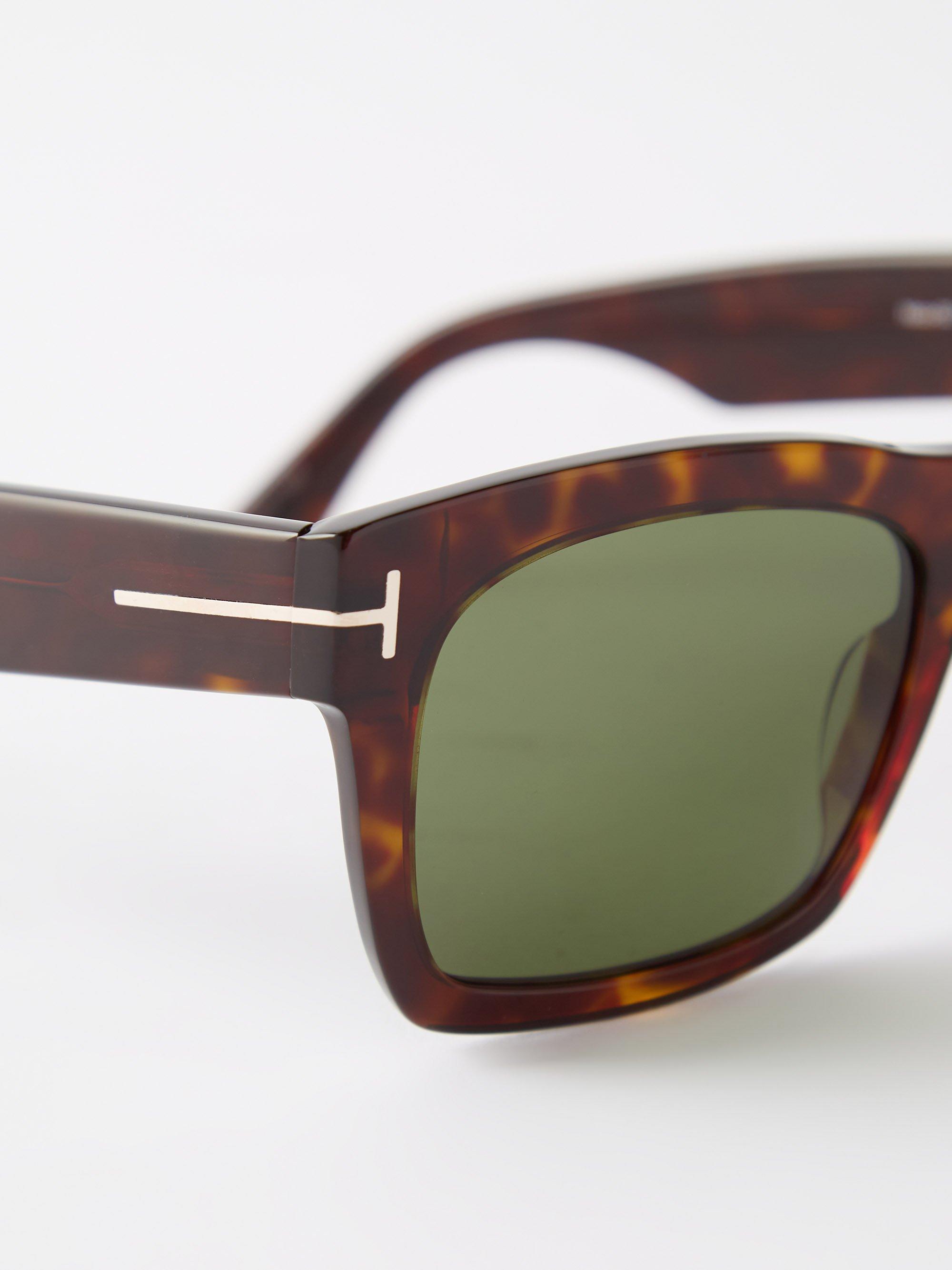 Tom Ford Nico Square Acetate Sunglasses in Green for Men | Lyst