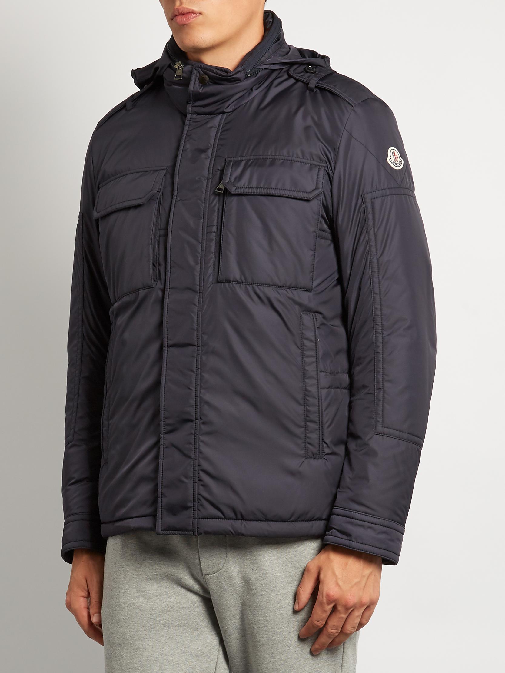 Daumier Down-padded Nylon Coat in Navy 