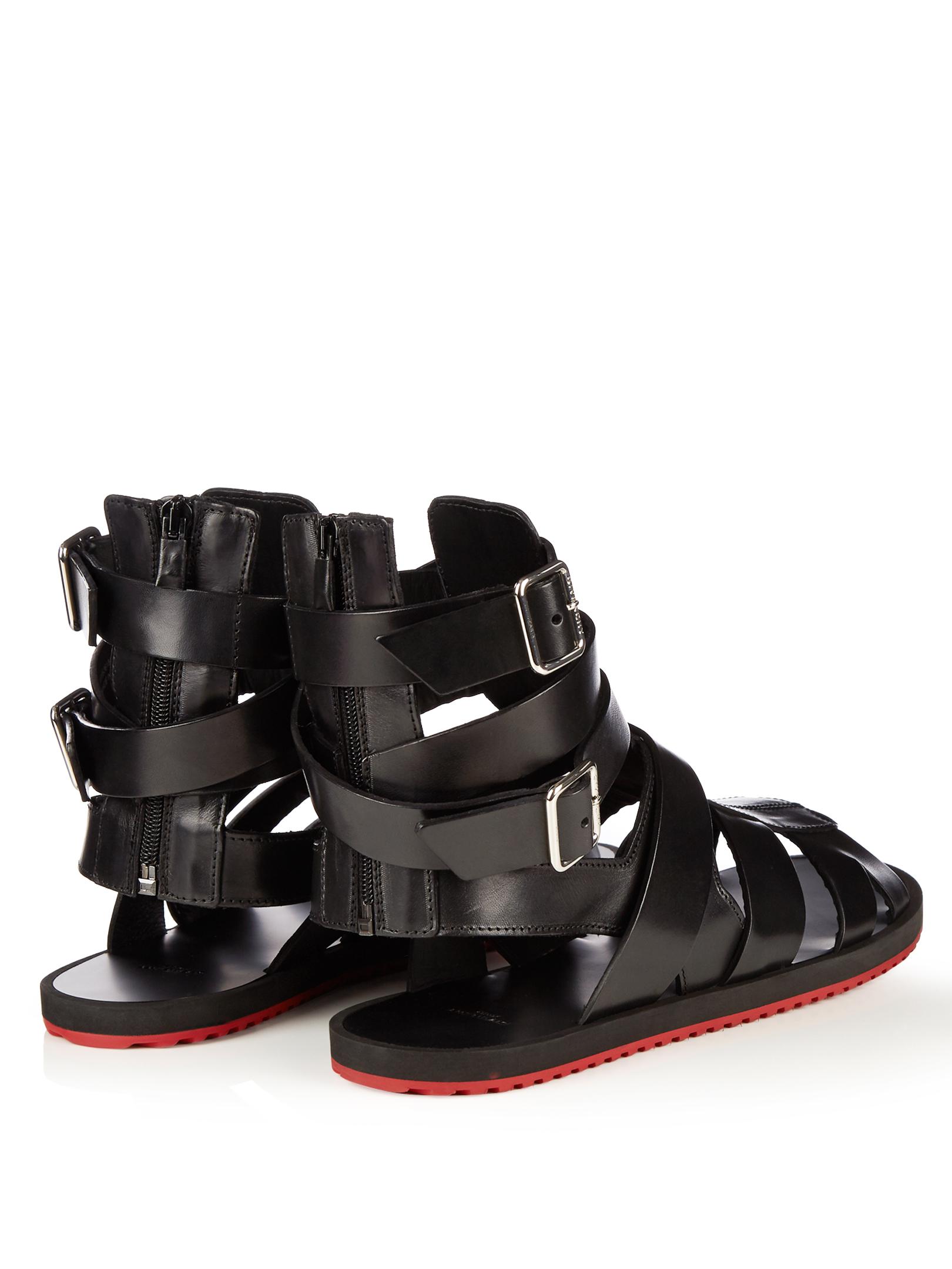 Givenchy Gladiator Leather Sandals in Black for Men | Lyst