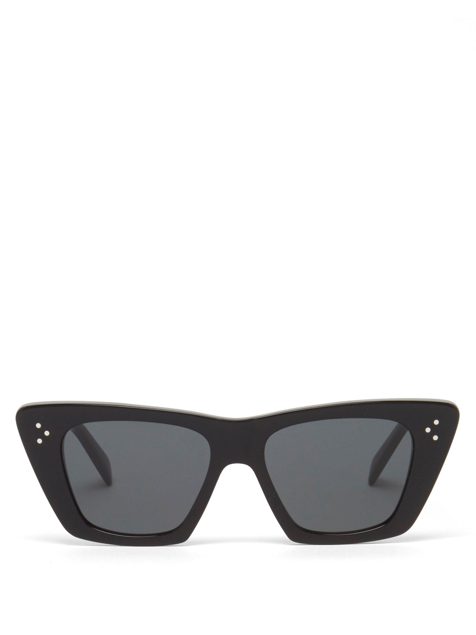 Celine Cat-eye Acetate Sunglasses in Black - Lyst