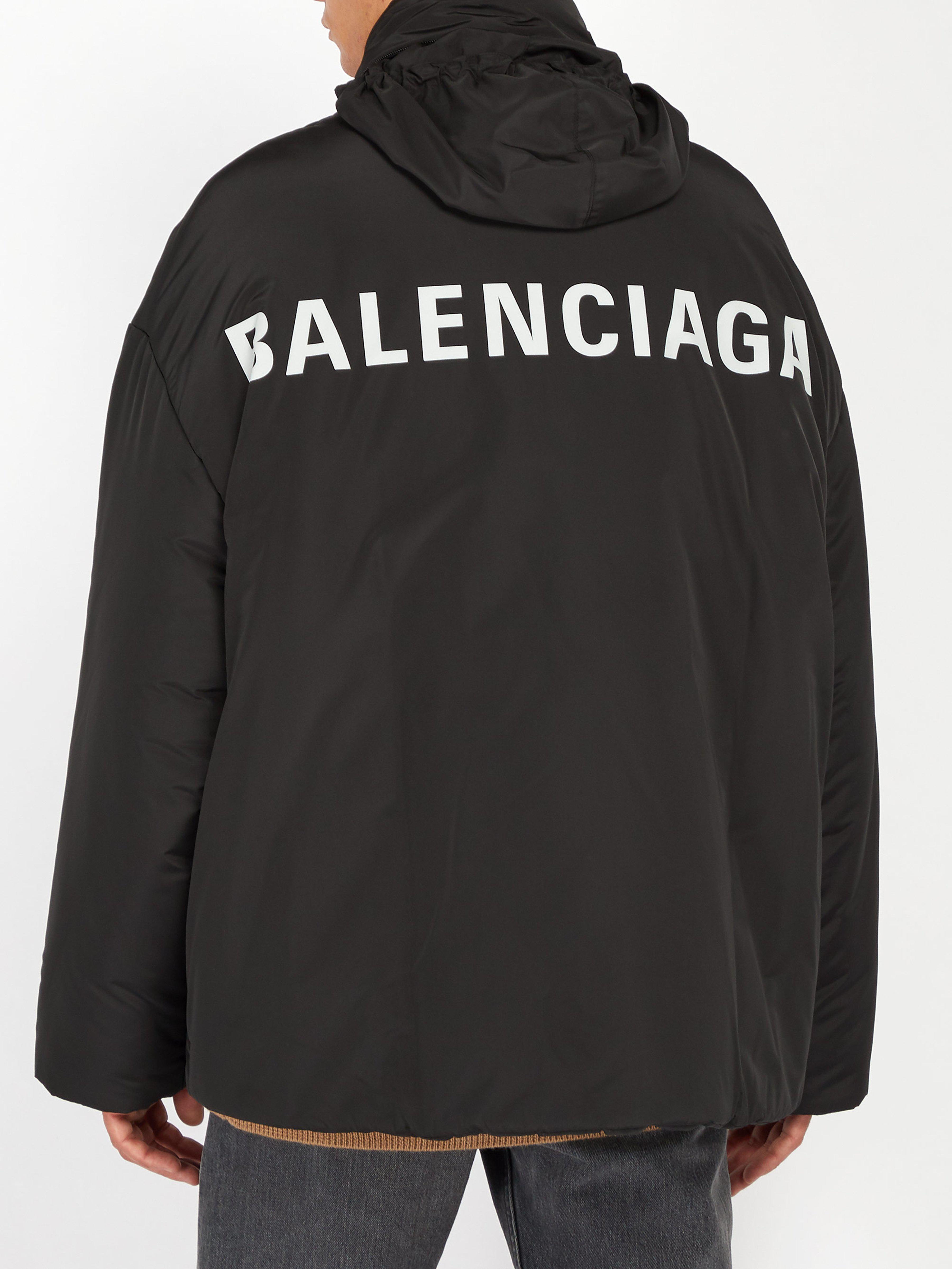 Balenciaga Logo Windbreaker Jacket in Black for Men | Lyst Australia