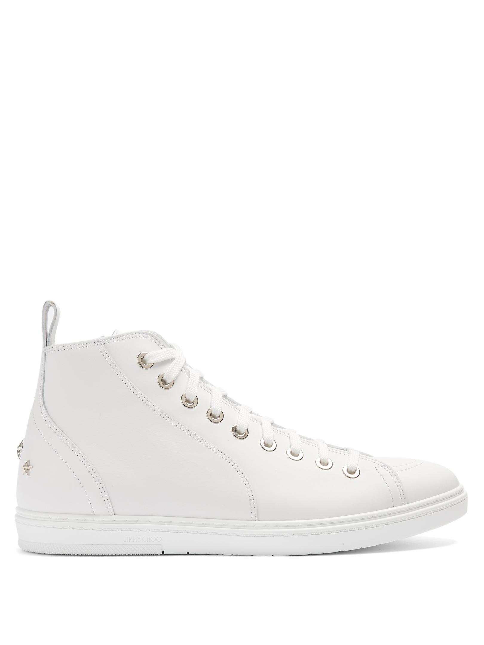 Jimmy Choo Colt High-top Leather Trainers in White for Men | Lyst
