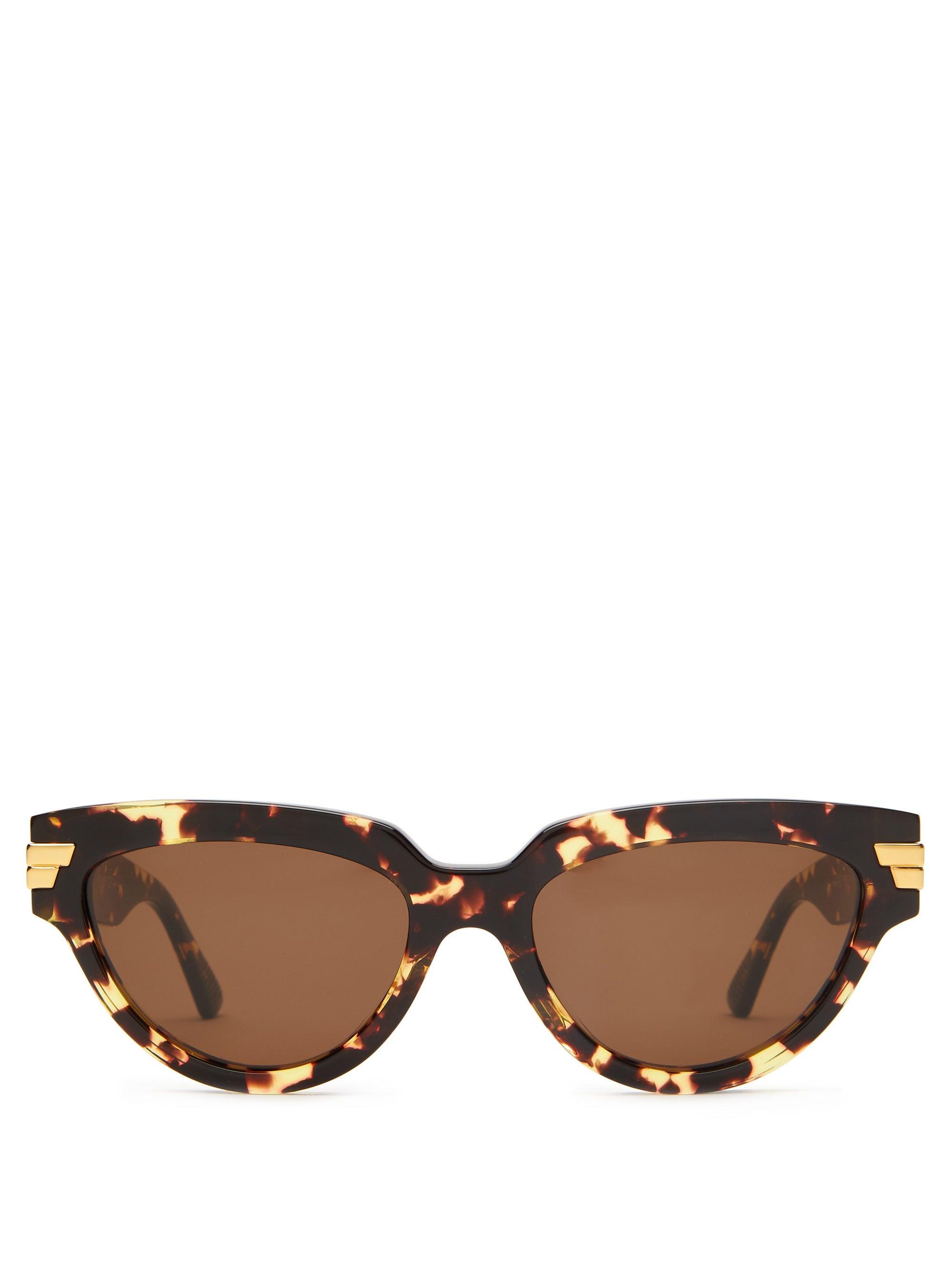 Bottega Veneta Cat-eye Tortoiseshell-acetate Sunglasses in Brown - Lyst
