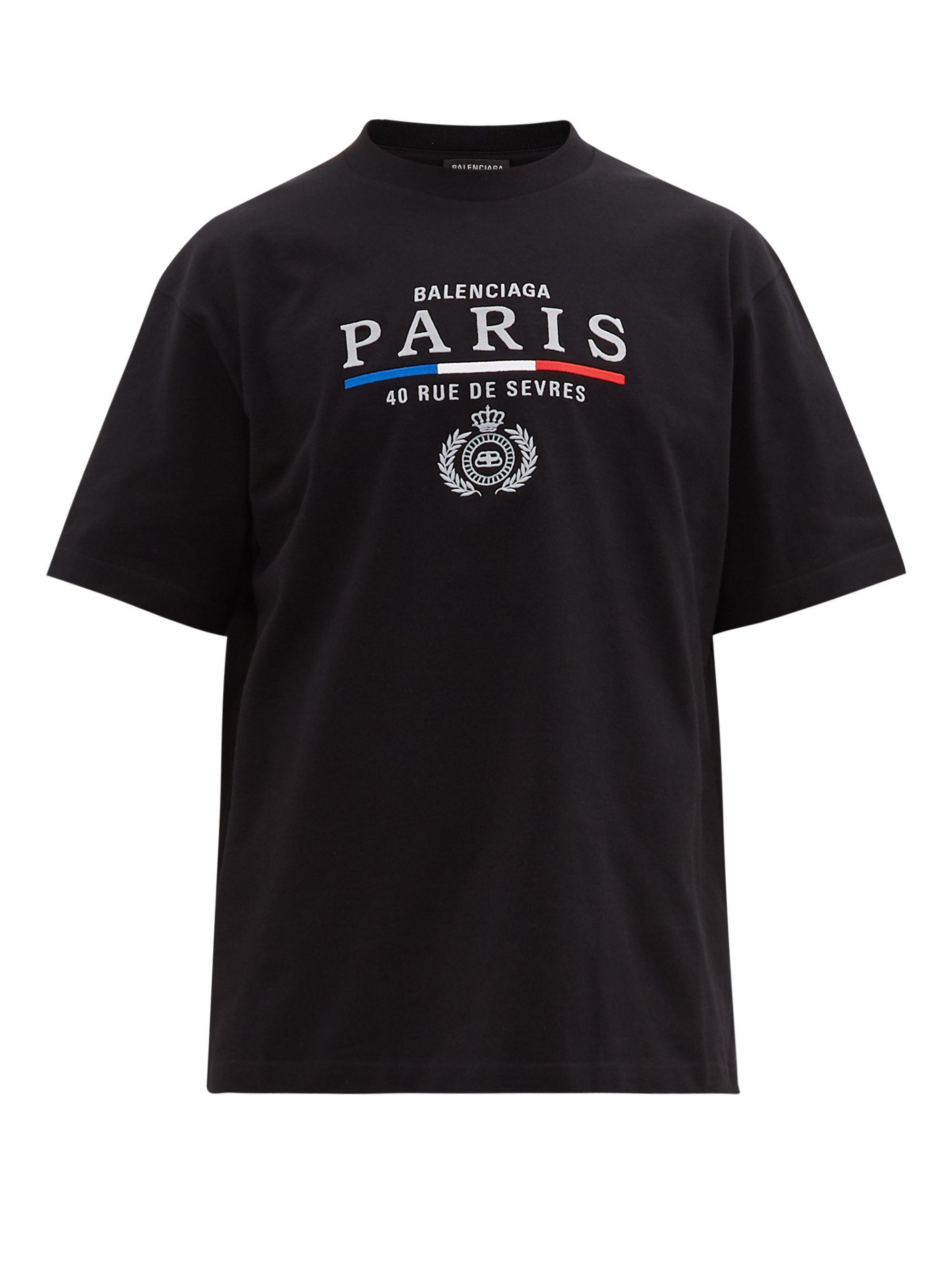 Paris flag logo tshirt BALENCIAGA  Blondie Shop