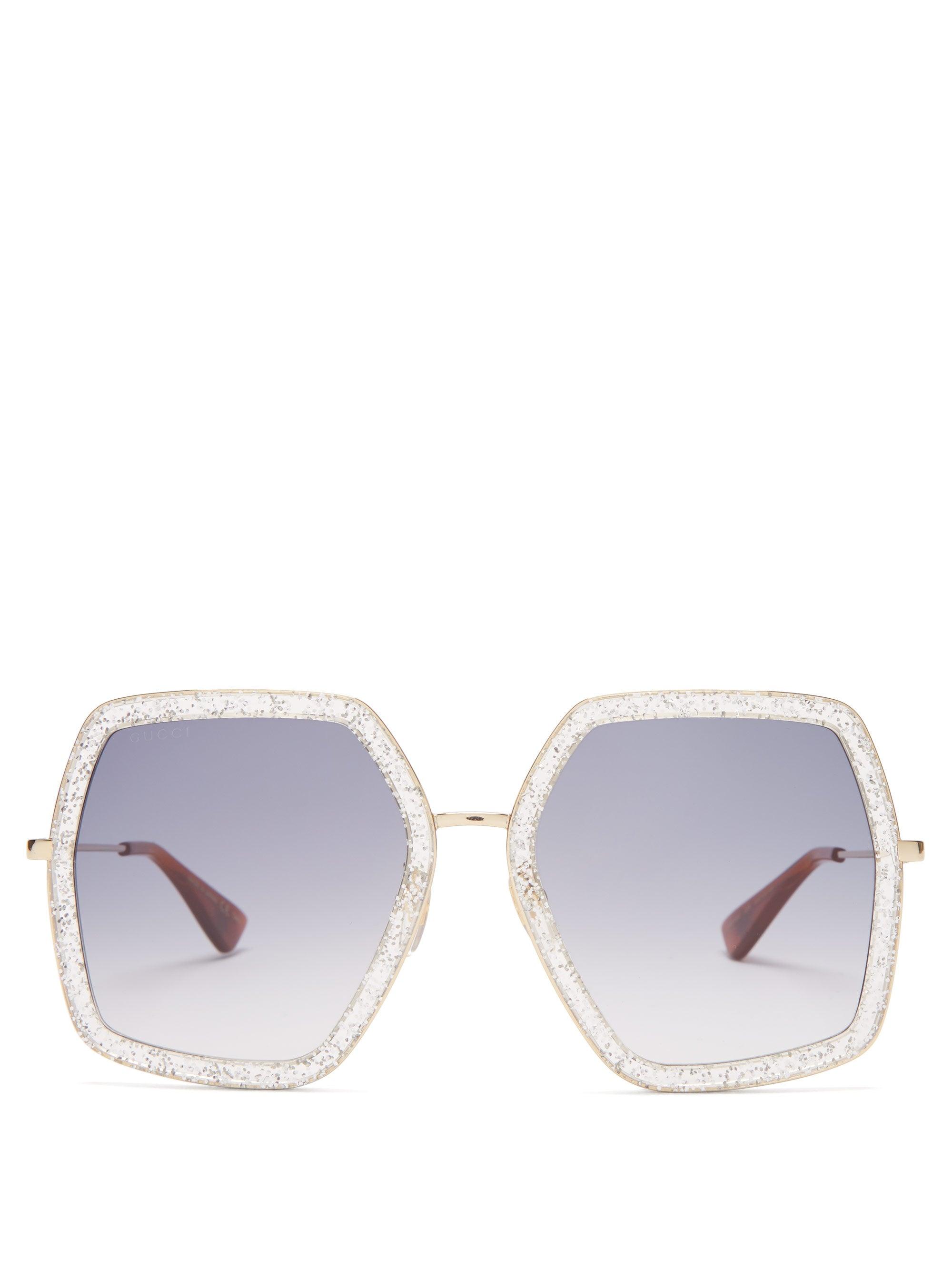 gucci hexagon glasses