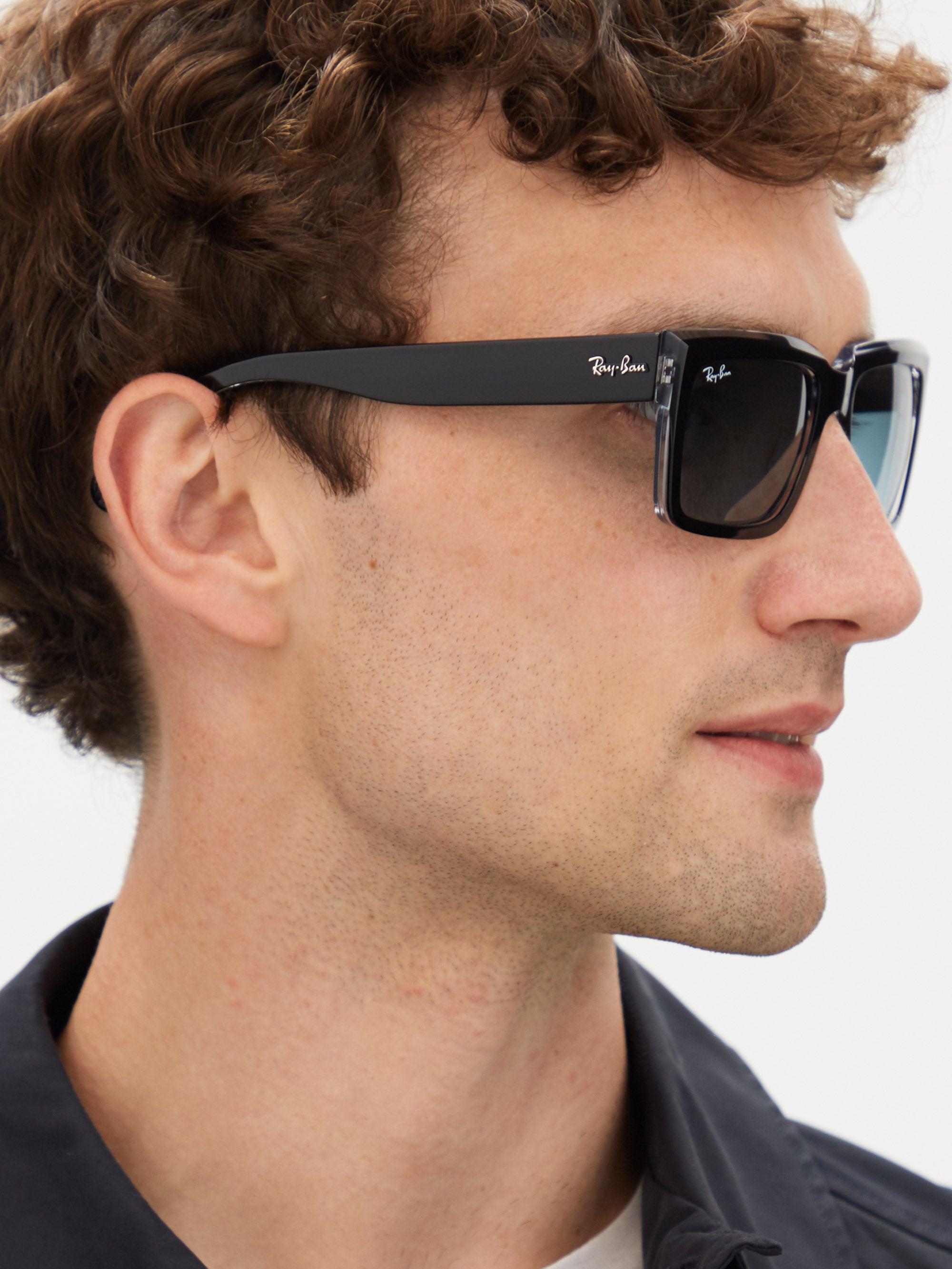 Ray-Ban Inverness Square Acetate Sunglasses in Black for Men | Lyst UK