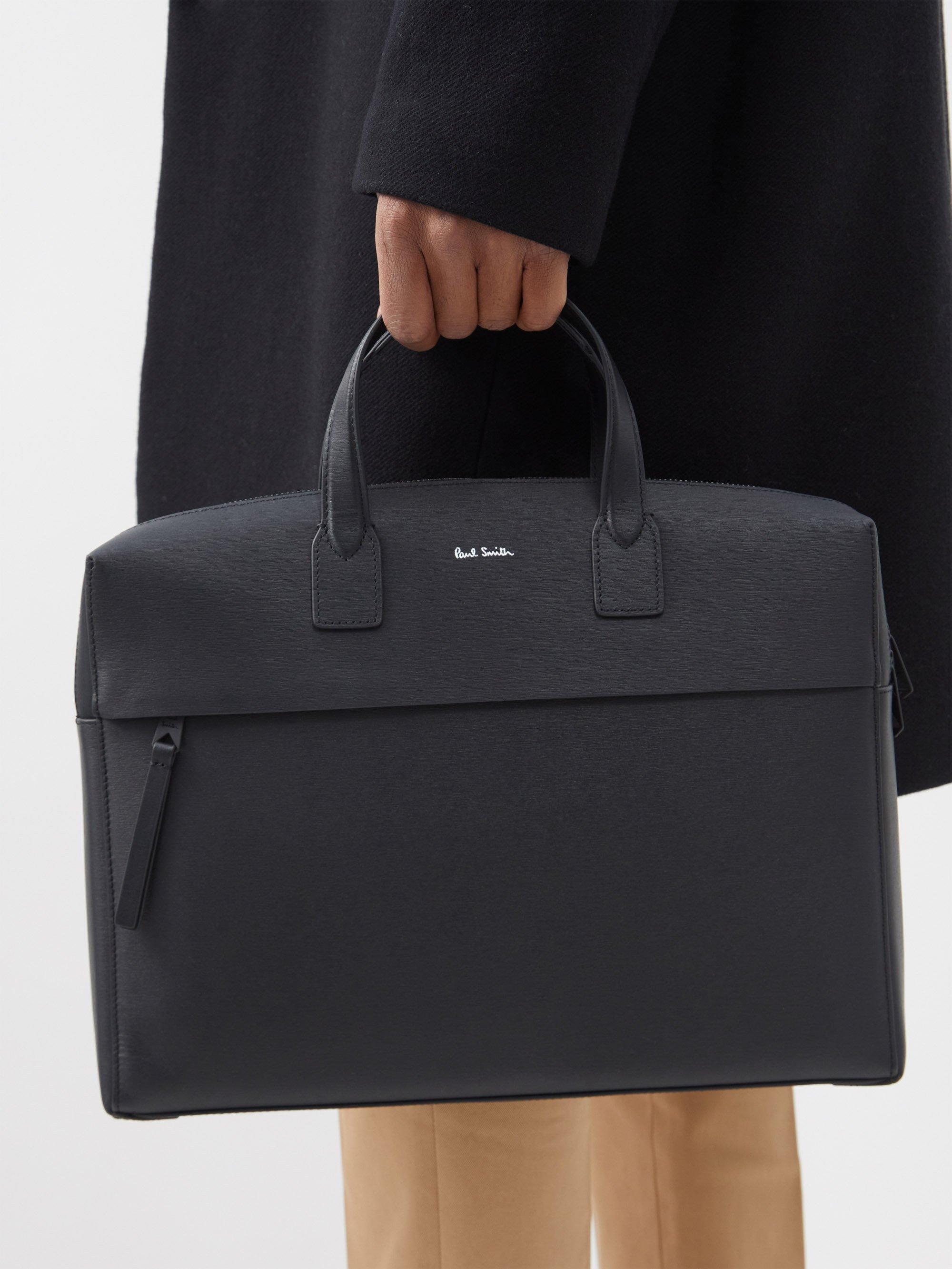 Paul Smith Leather Briefcase in Black for Men | Lyst
