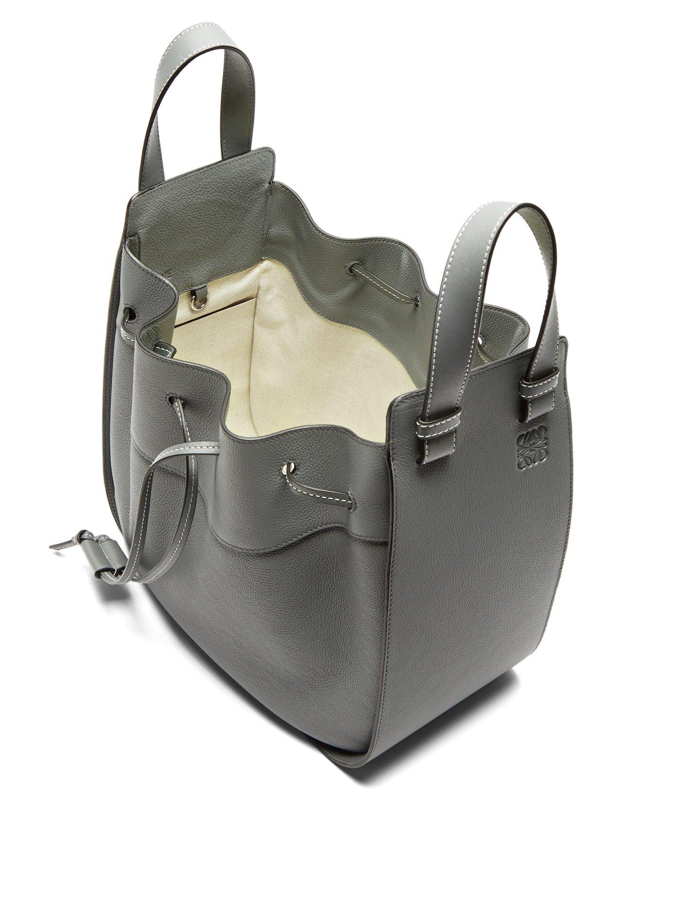 Loewe Hammock Medium Leather Tote Bag in Grey (Gray) Lyst