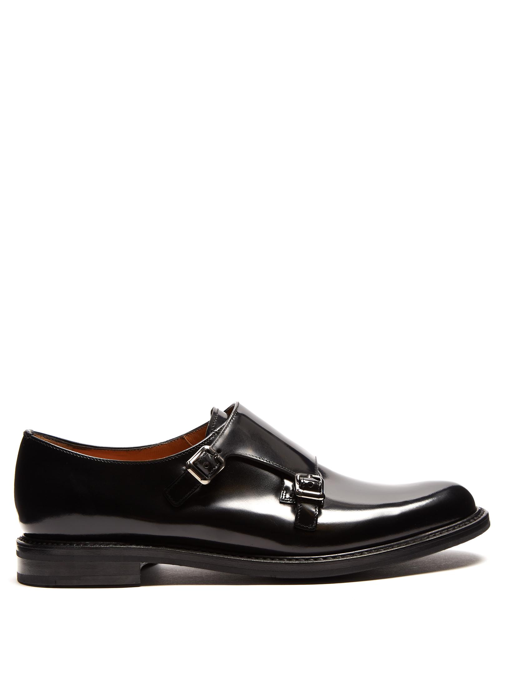 Church's Lora Double Monk-strap Leather Shoes in Black | Lyst