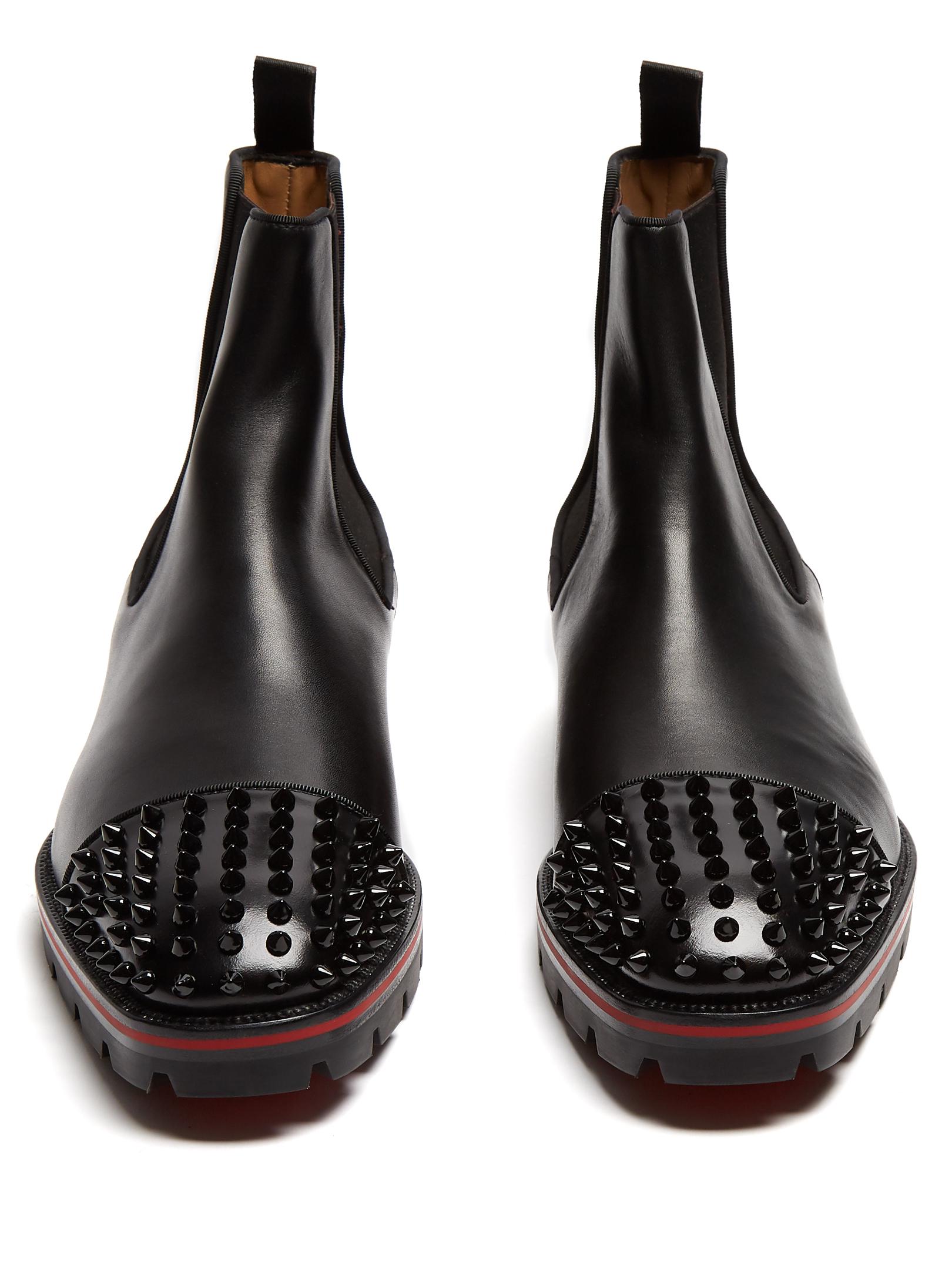 louboutin studded chelsea boots
