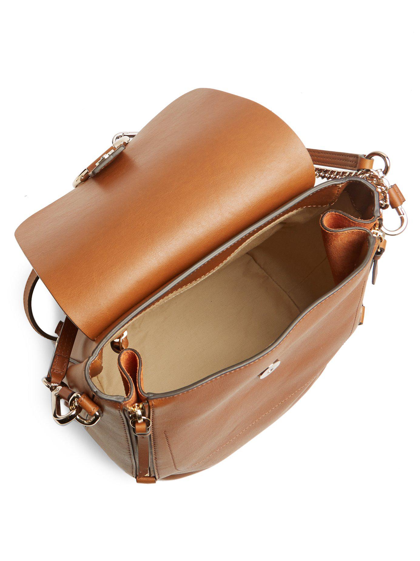 ChloƩ Faye Small Suede And Leather Backpack in Brown - Lyst