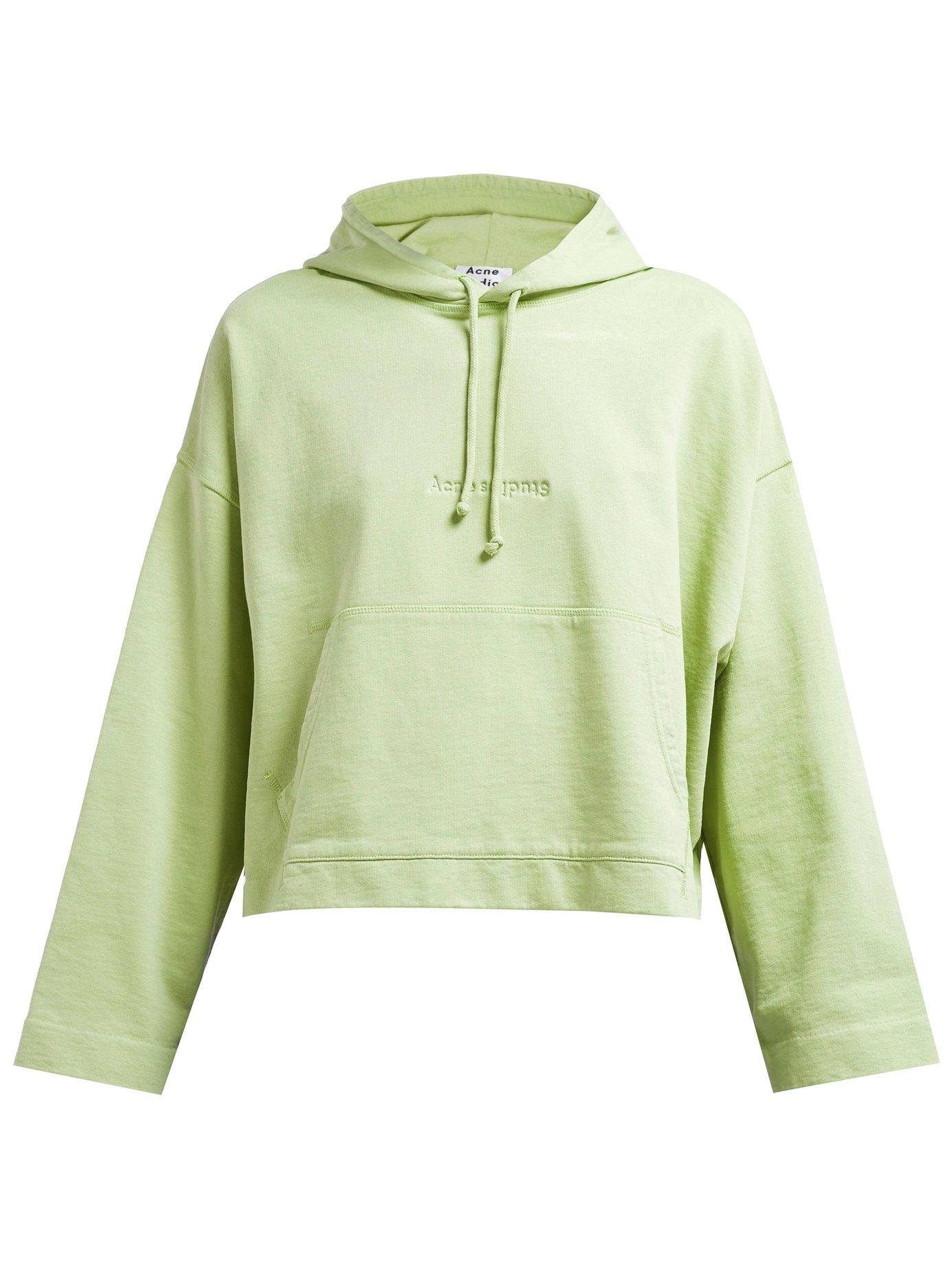 Acne Studios Cotton Joghy Emboss Lime Green Oversized Hoodie Lyst