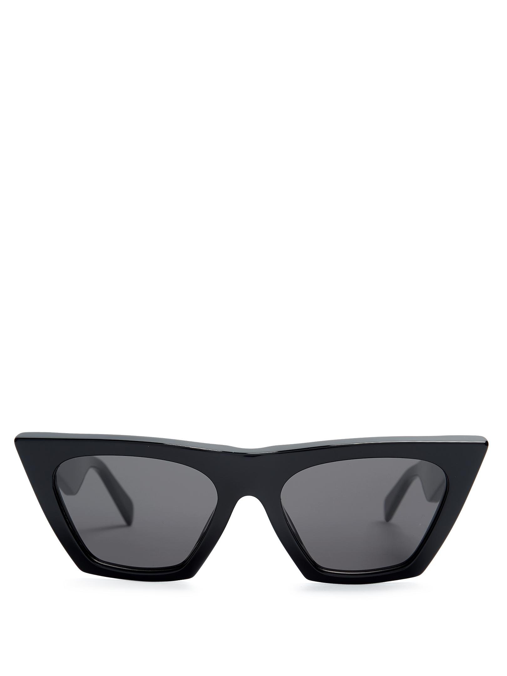 Celine Cat-eye Acetate Sunglasses in Black | Lyst