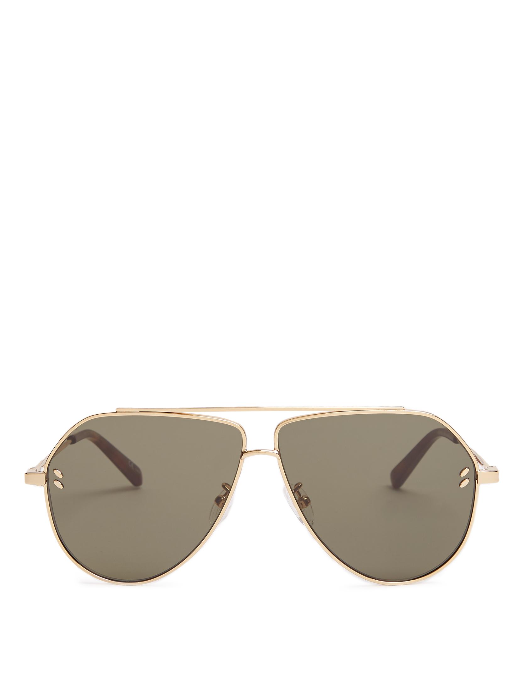 angular aviator sunglasses