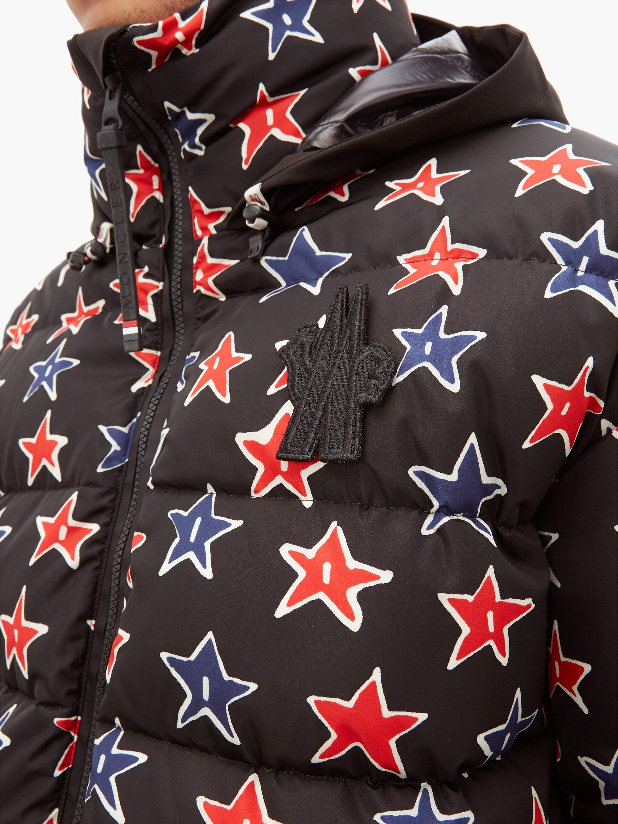3 MONCLER GRENOBLE Synthetic Star-print Quilted Down Technical Ski Jacket  in Black for Men | Lyst UK