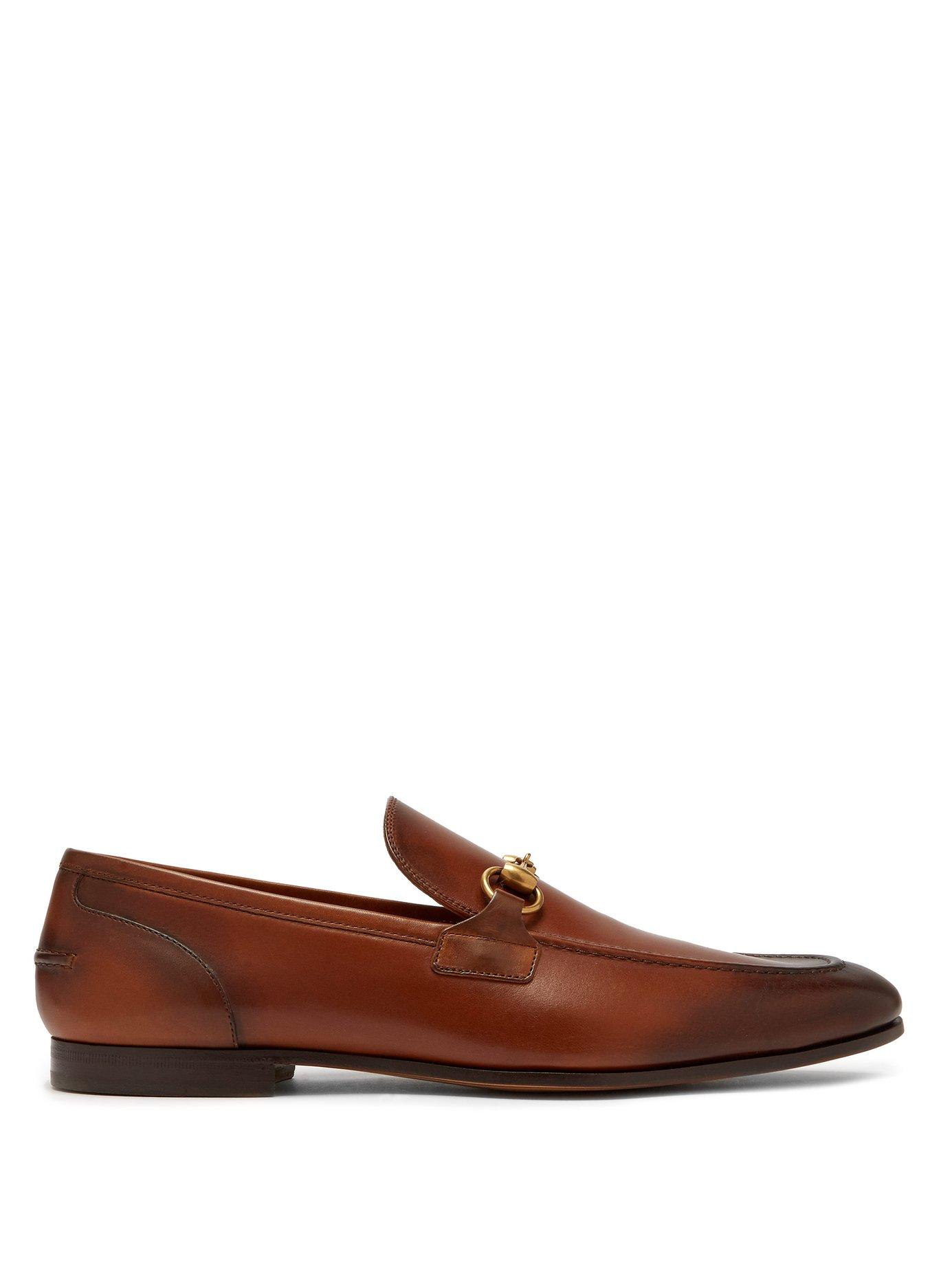 Gucci Jordan Horsebit Leather Loafers in Tan (Brown) for Men - Save 2% ...