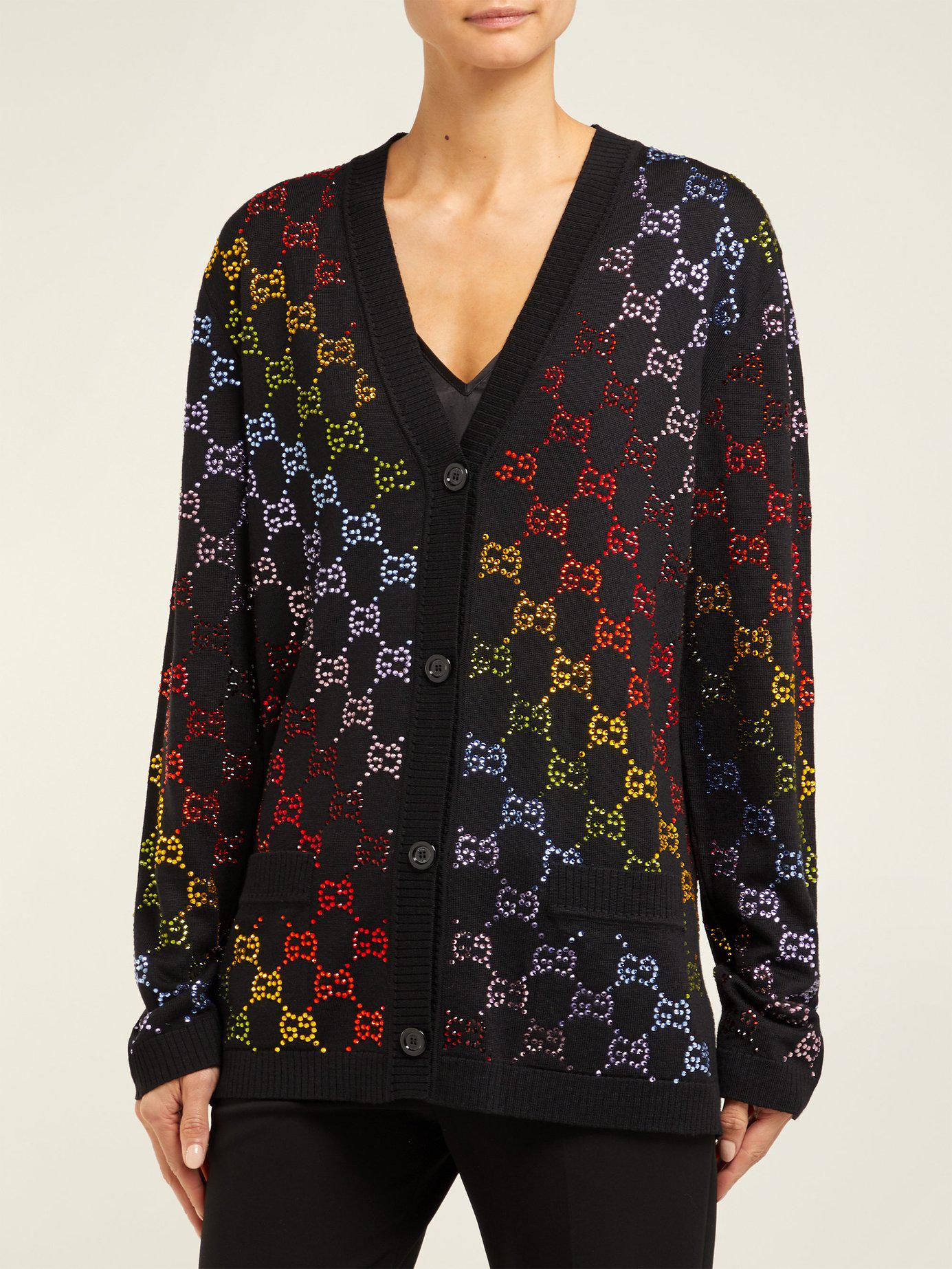 gucci crystal cardigan