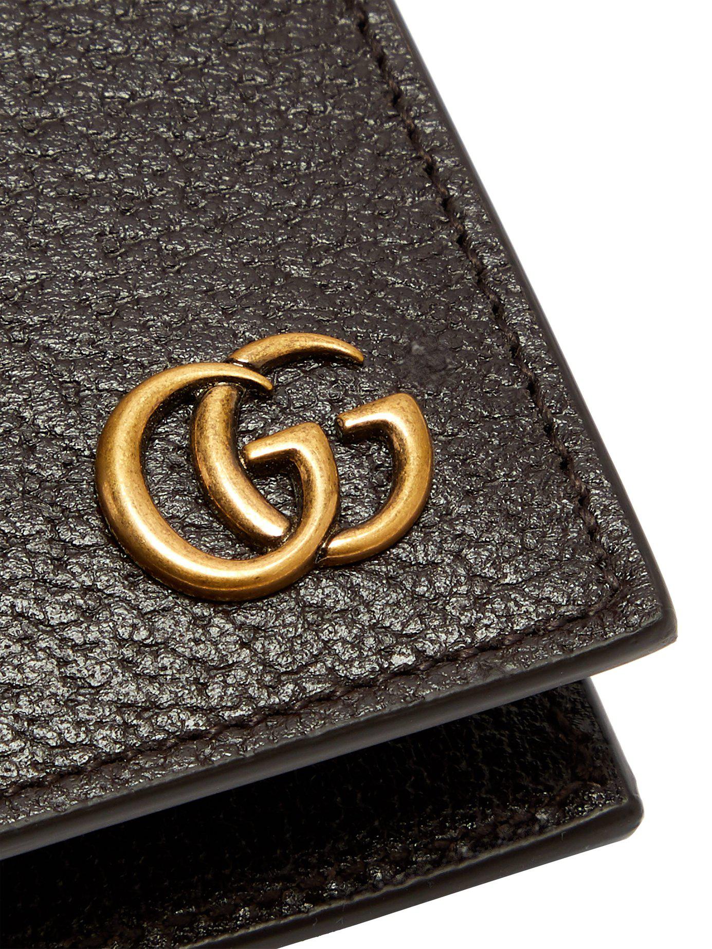 Gucci GG Marmont Leather Bifold Wallet in Brown for Men Lyst