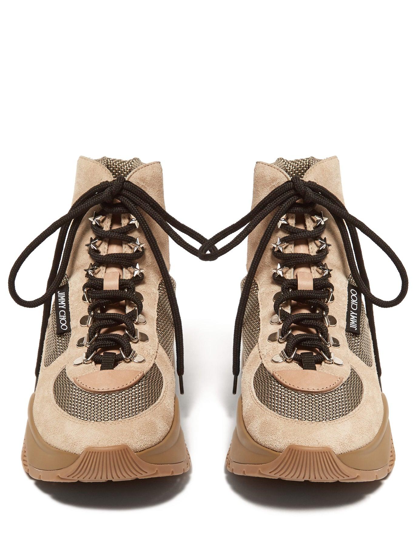 Jimmy Choo Inca Suede Hiking Boots - Lyst