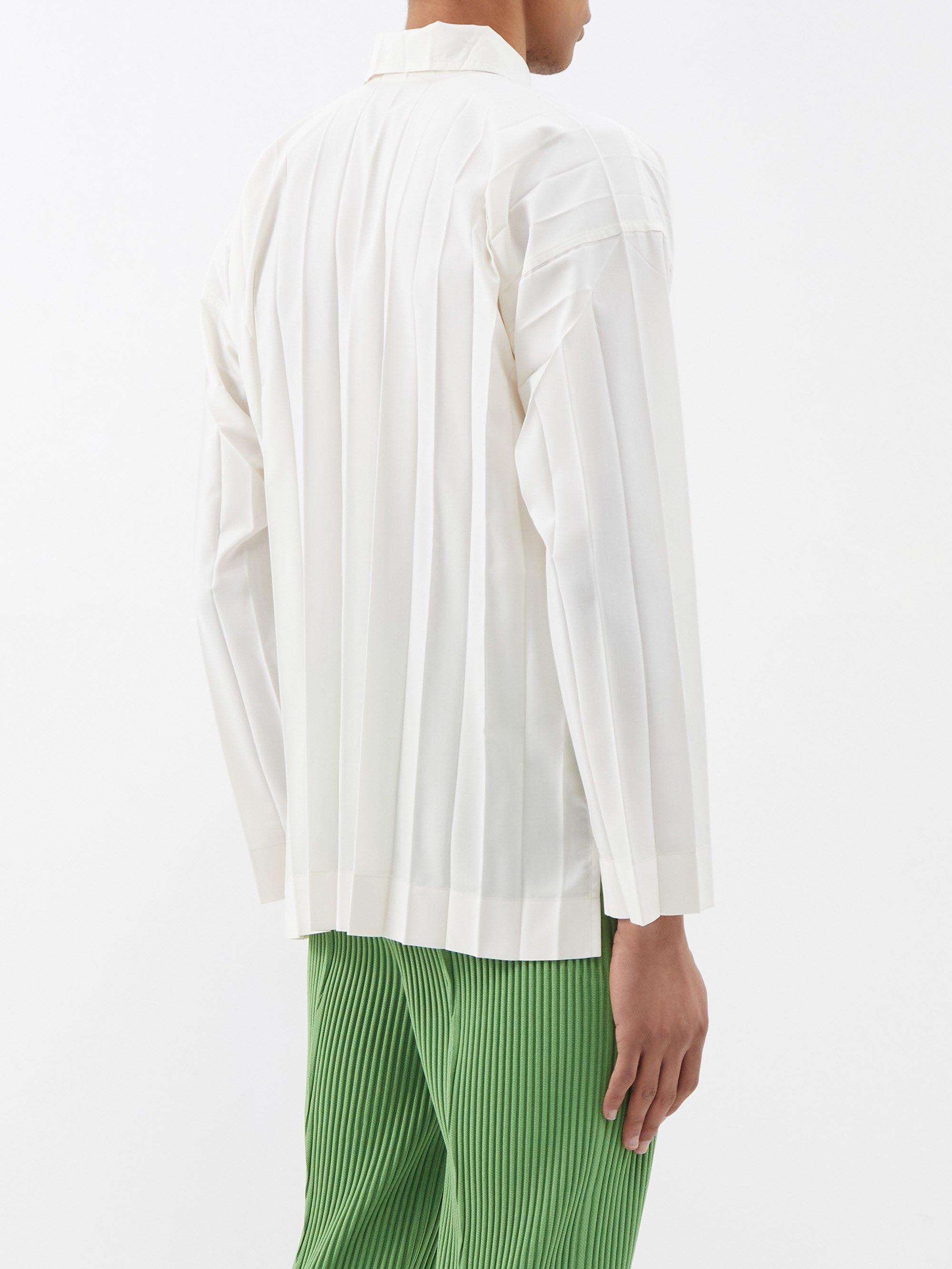 Homme Plissé Issey Miyake Technical-pleated Shirt in White for Men