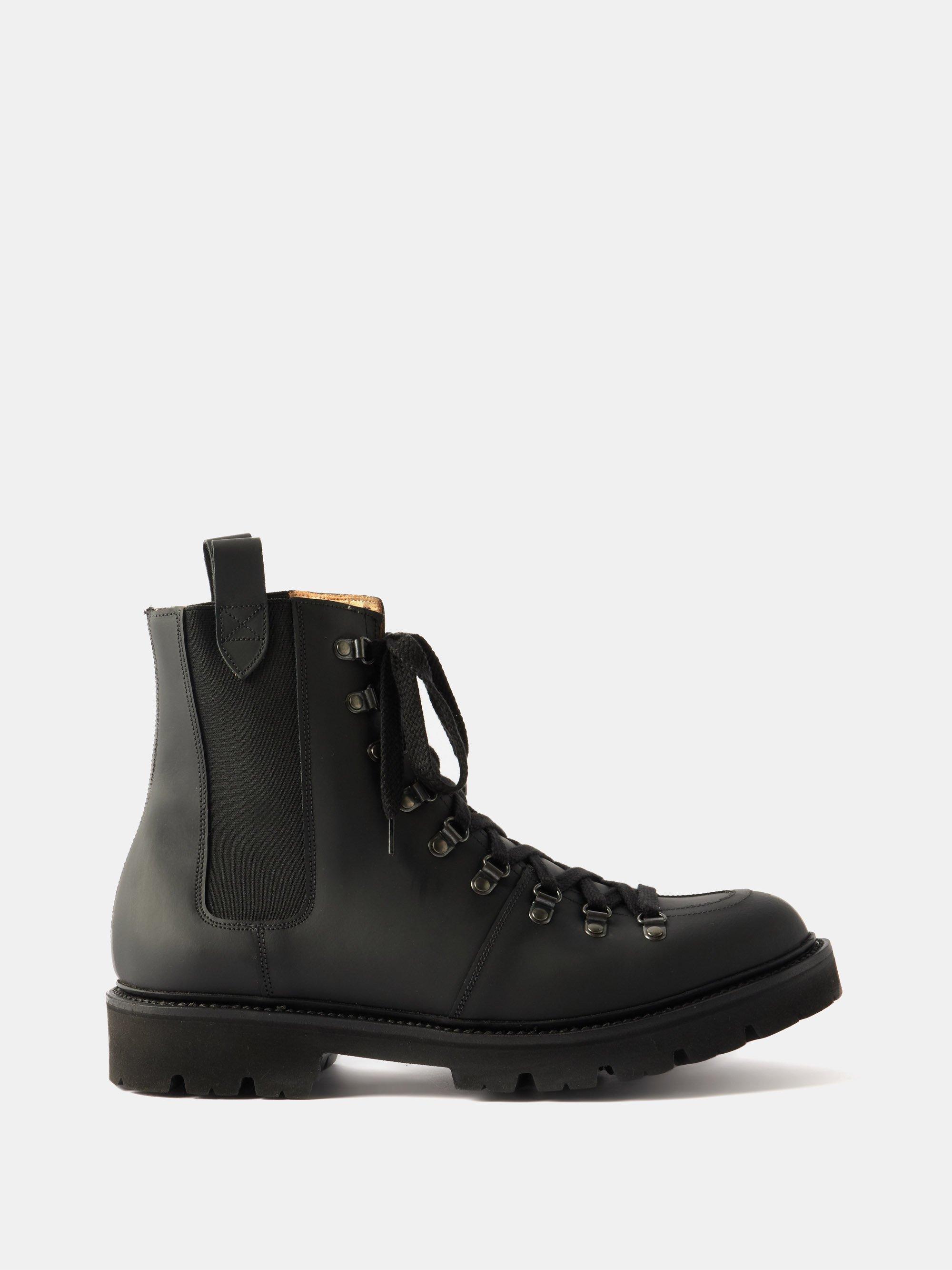 Grenson Brady Leather Hiking Boots in Black for Men Lyst