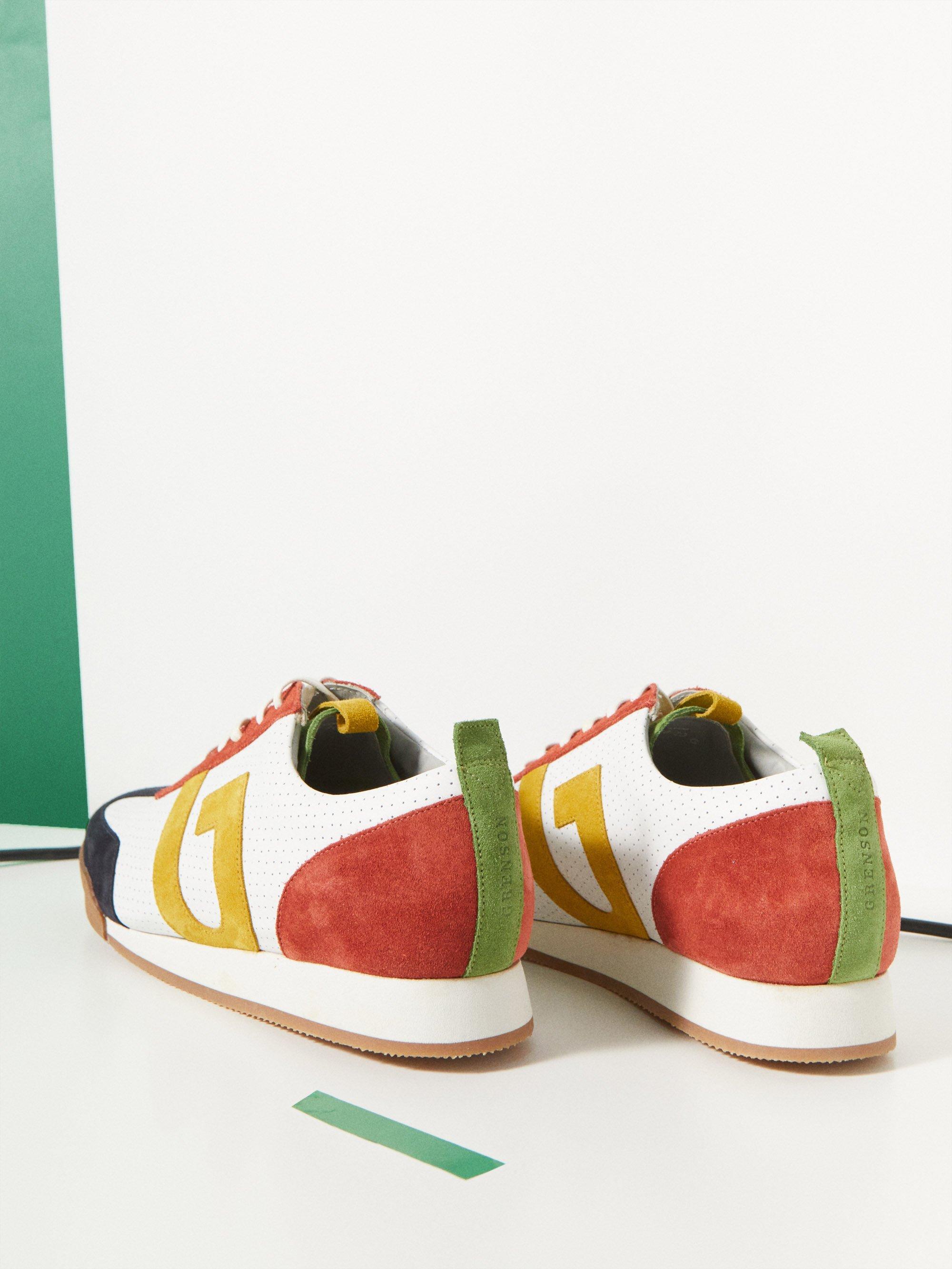 Grenson store leather trainers
