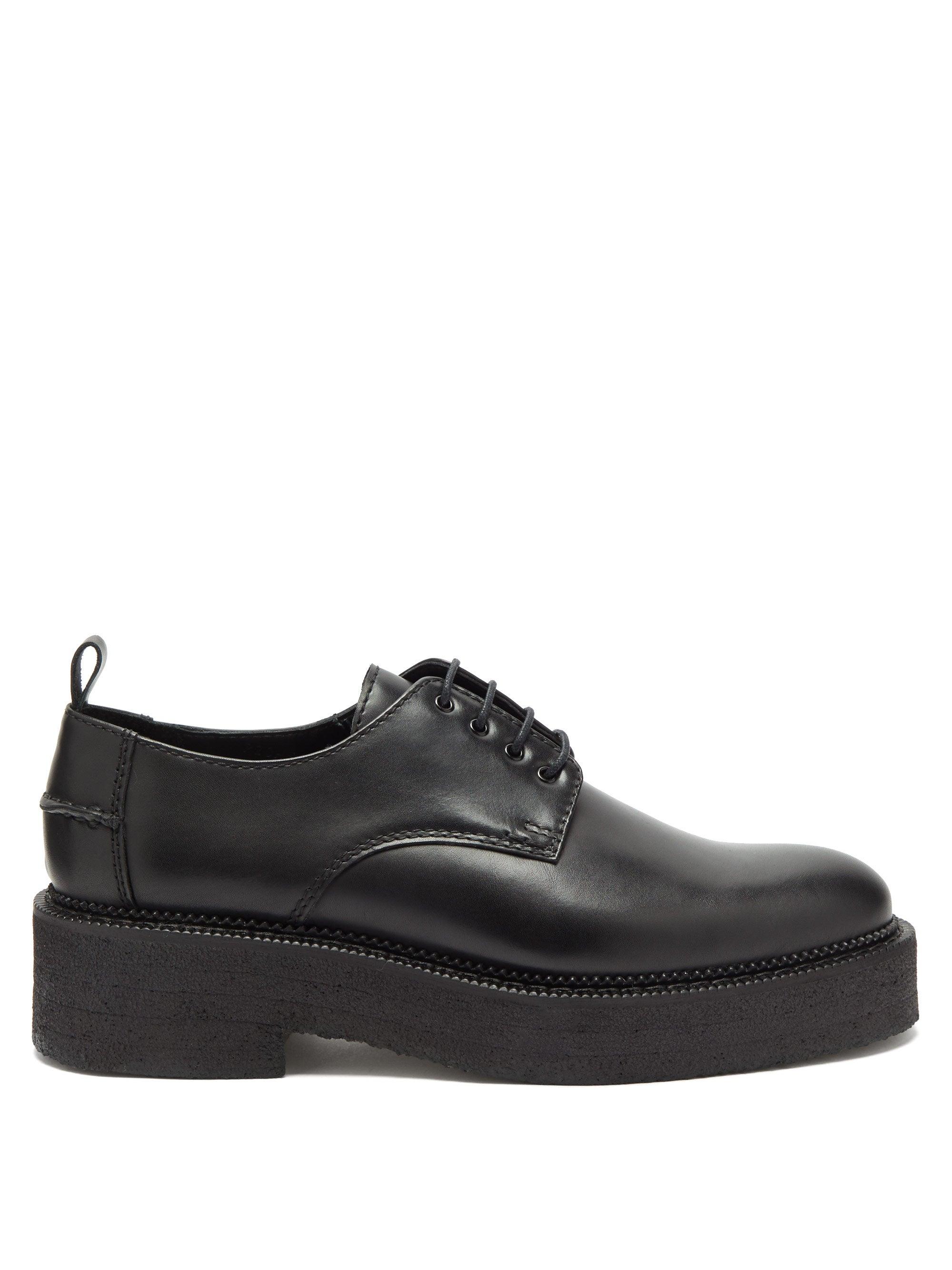Ami Paris Chunky-sole Leather Derby Shoes in Black for Men | Lyst