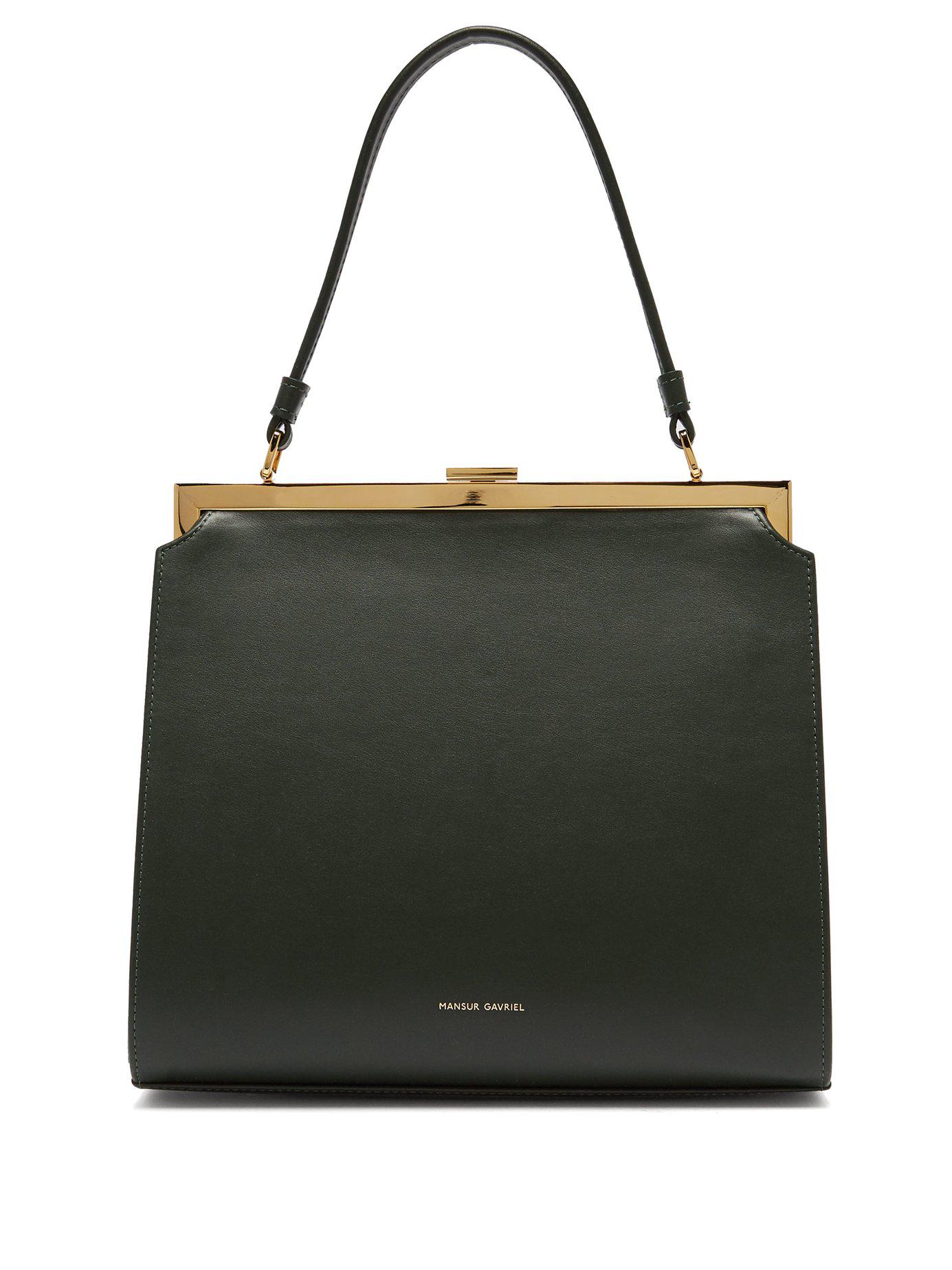 Mansur Gavriel Elegant Leather Bag in Green Lyst