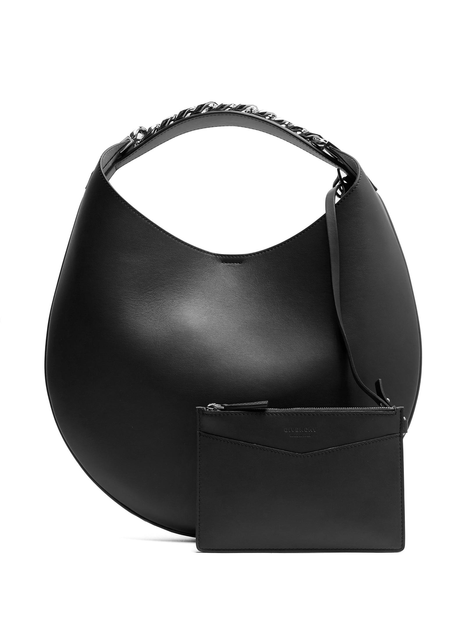 Givenchy Infinity Small Leather Chain Hobo Bag in Black - Lyst