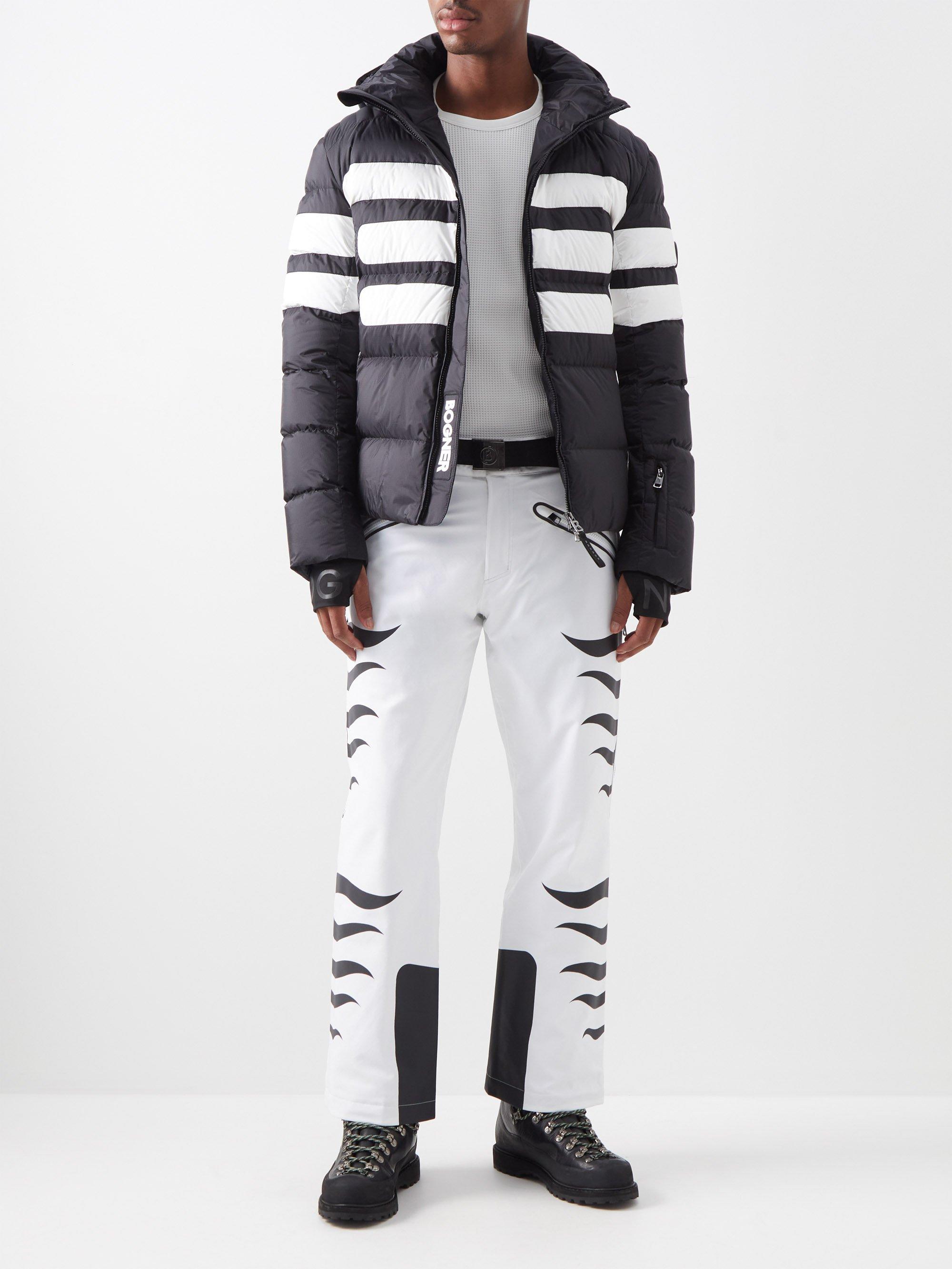Bogner Chazz T Zebra-print Softshell Ski Trousers in White for Men | Lyst