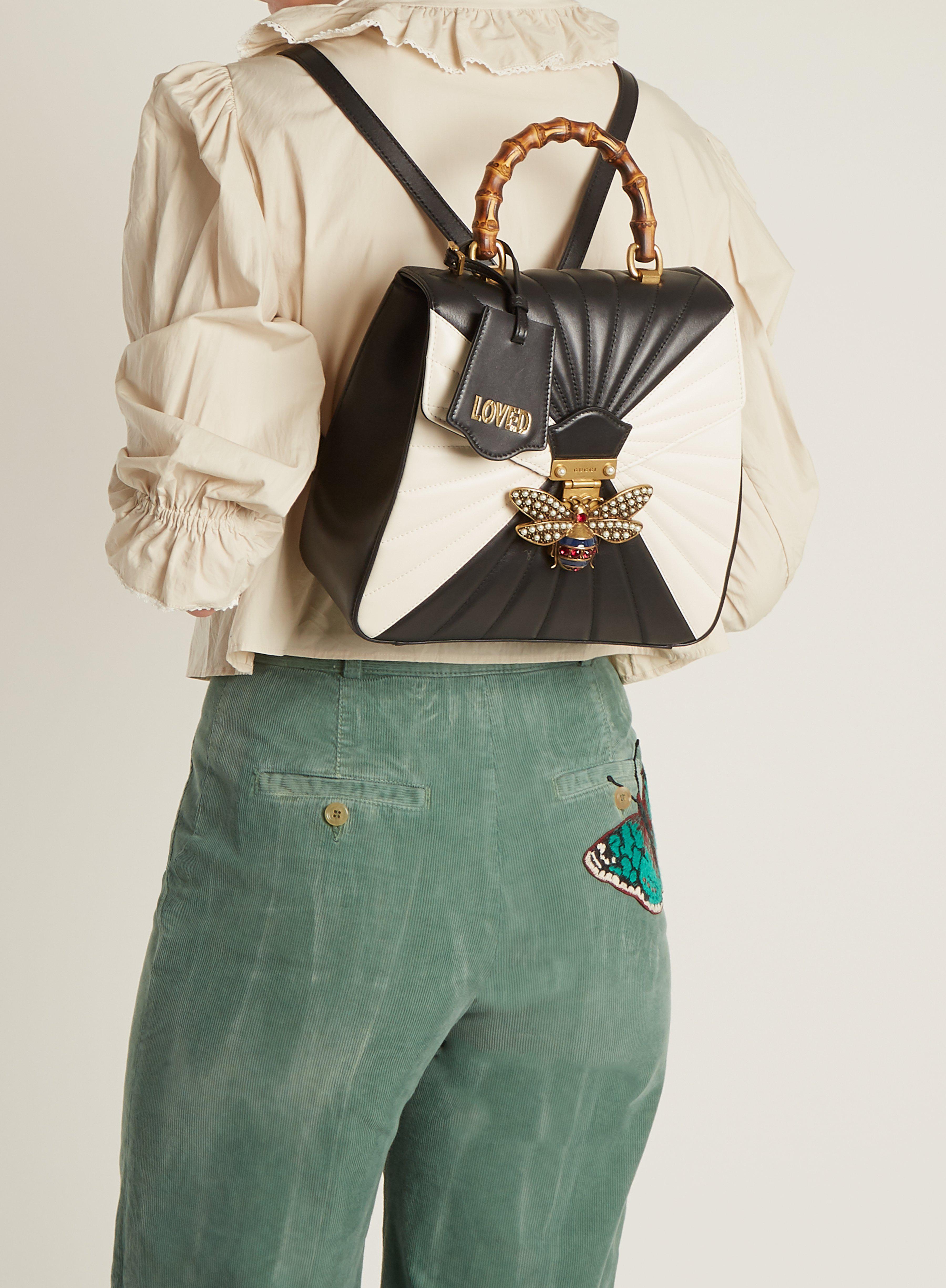gucci queen margaret quilted leather backpack