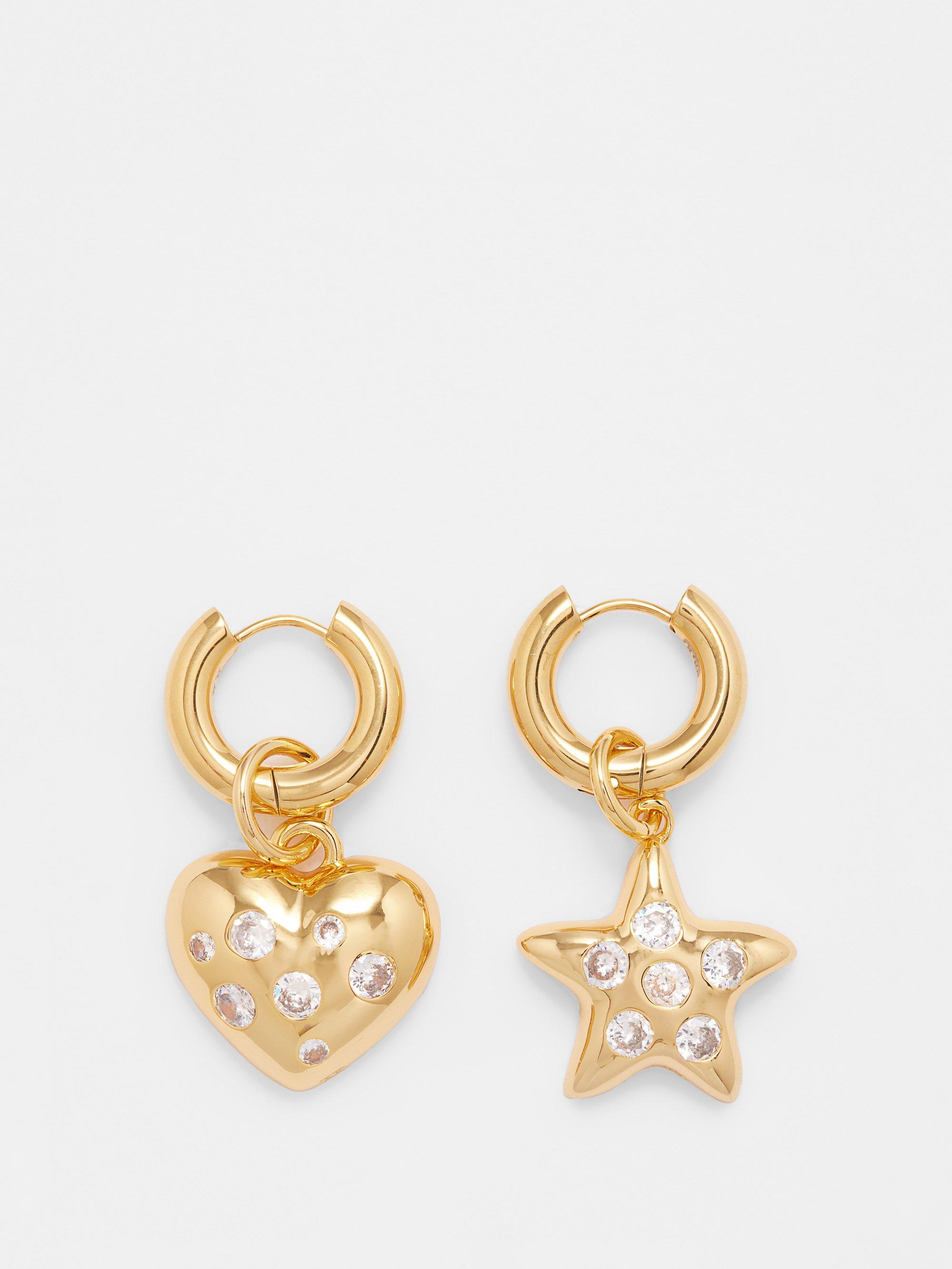 Dior, Jewelry, Christian Dior Star Drop Ear Cuff Earrings Metal With  Crystals And Faux Pearls