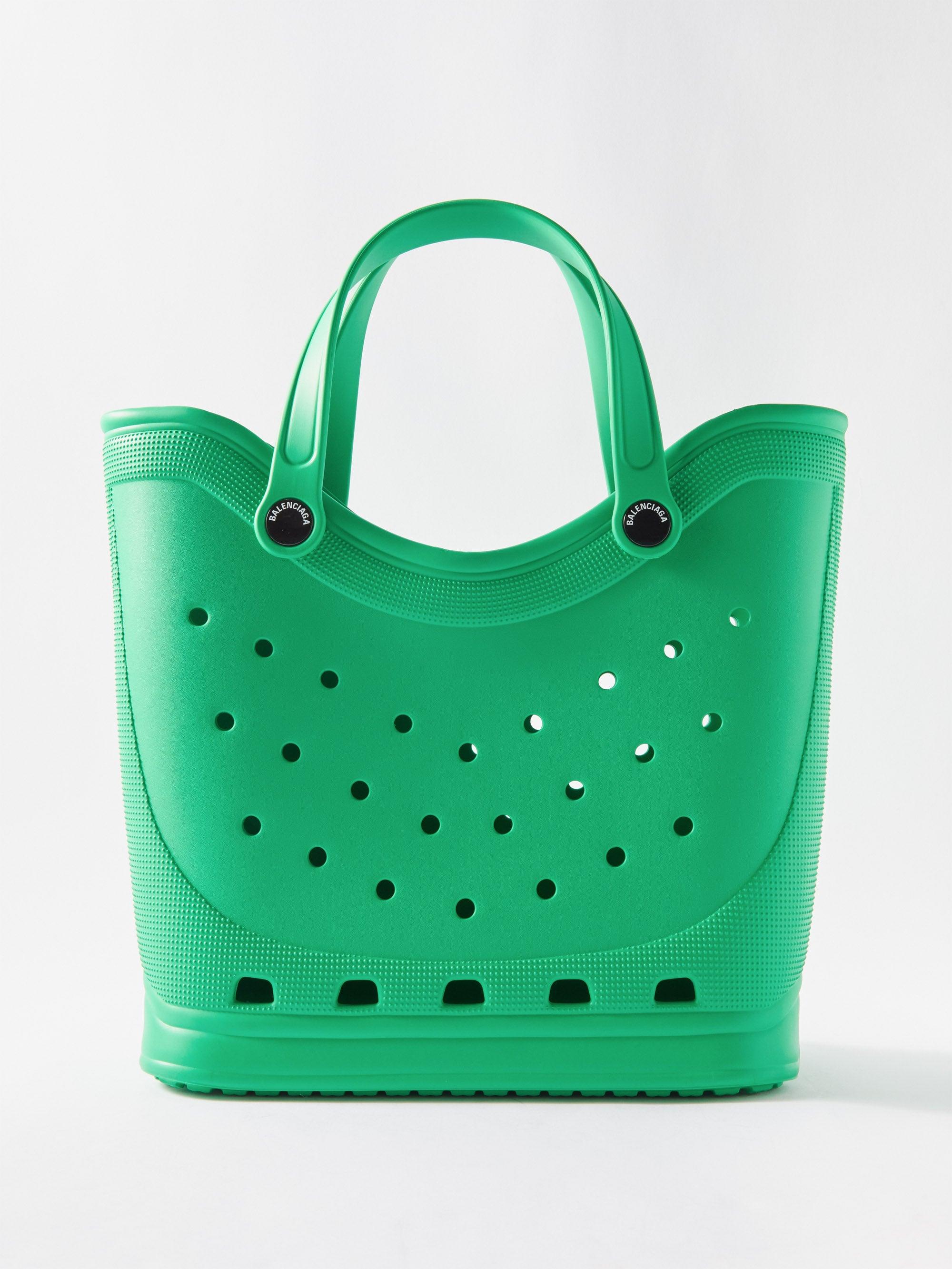 Balenciaga X Crocs Rubber Tote Bag in Green Lyst