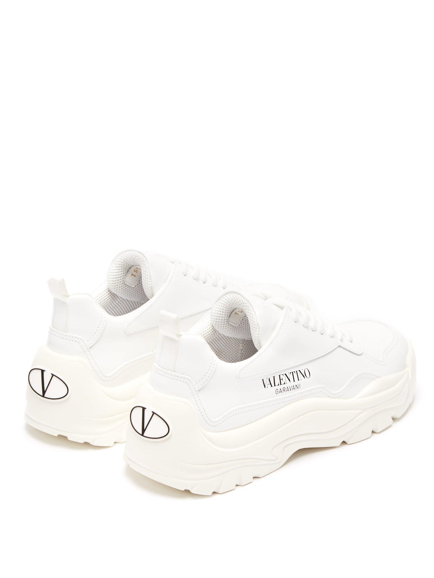 valentino leather trainers