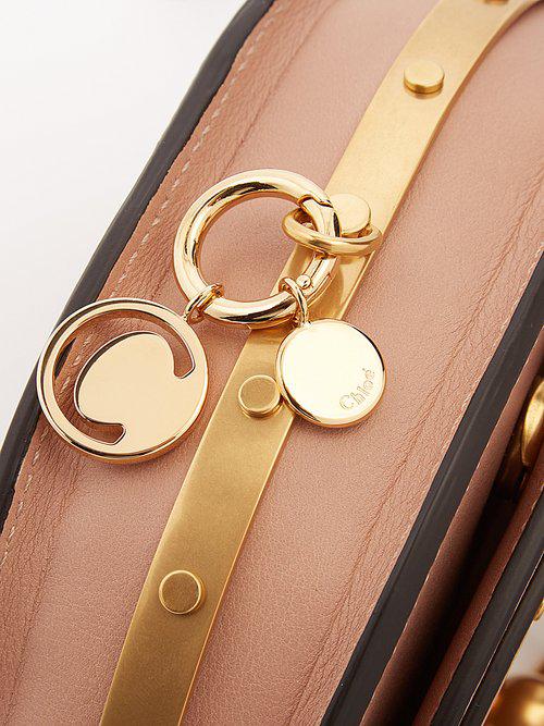 nile minaudière leather crossbody bag