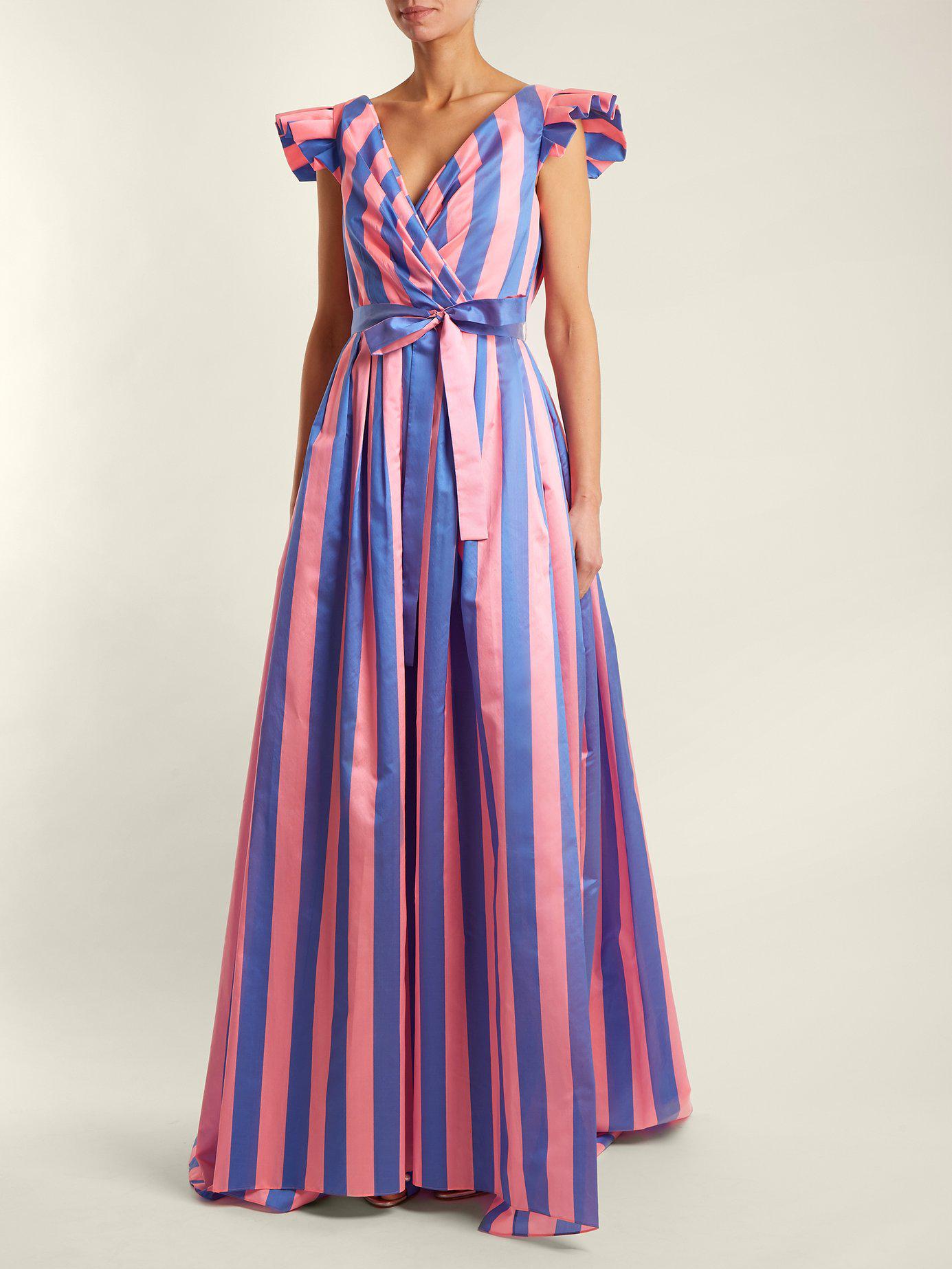 carolina herrera striped gown